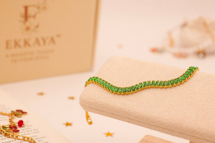 Emerald Green Tennis Bracelet