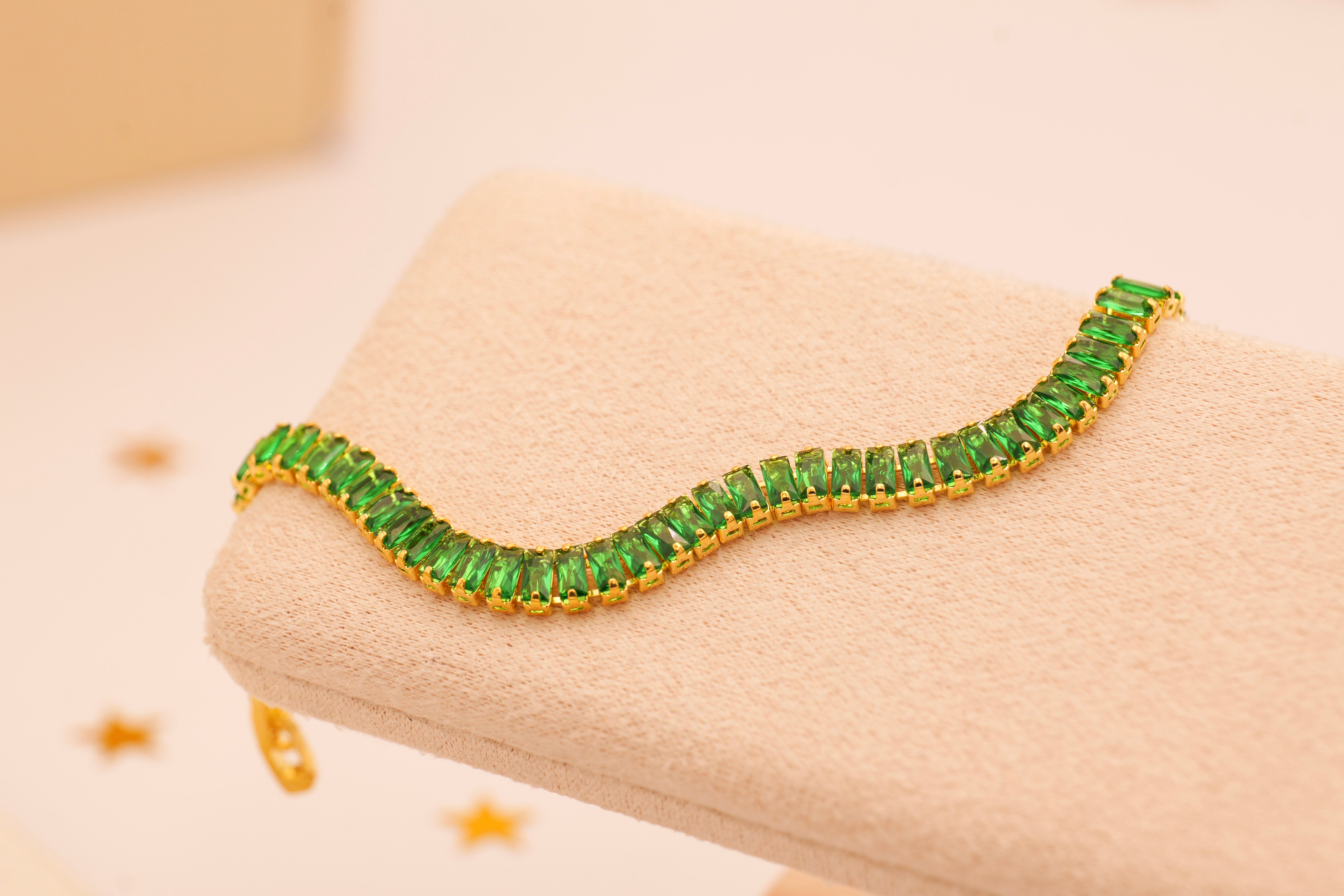 Emerald Green Tennis Bracelet