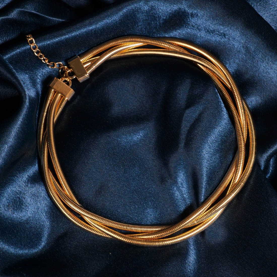 Chic Multi-Layer Twisted Gold Snake Necklace