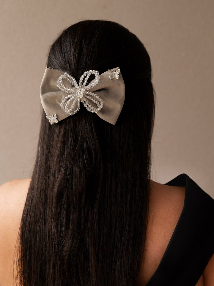Pearl Wings Couture Bow – Luxe Elegance with a Touch of Whimsy