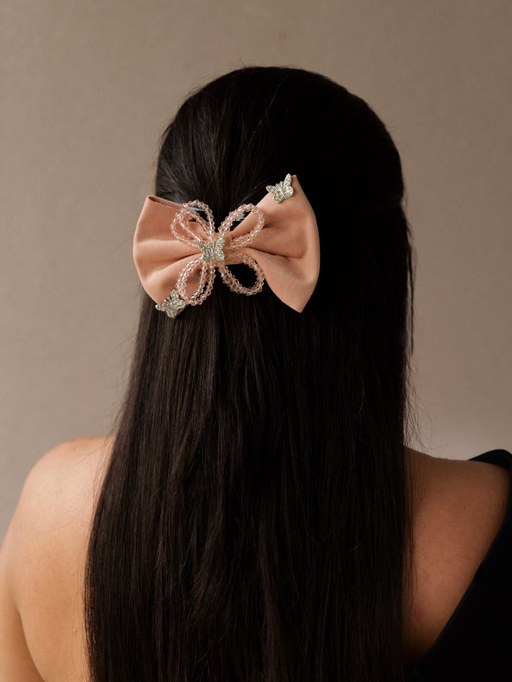 Pearl Wings Couture Bow – Luxe Elegance with a Touch of Whimsy