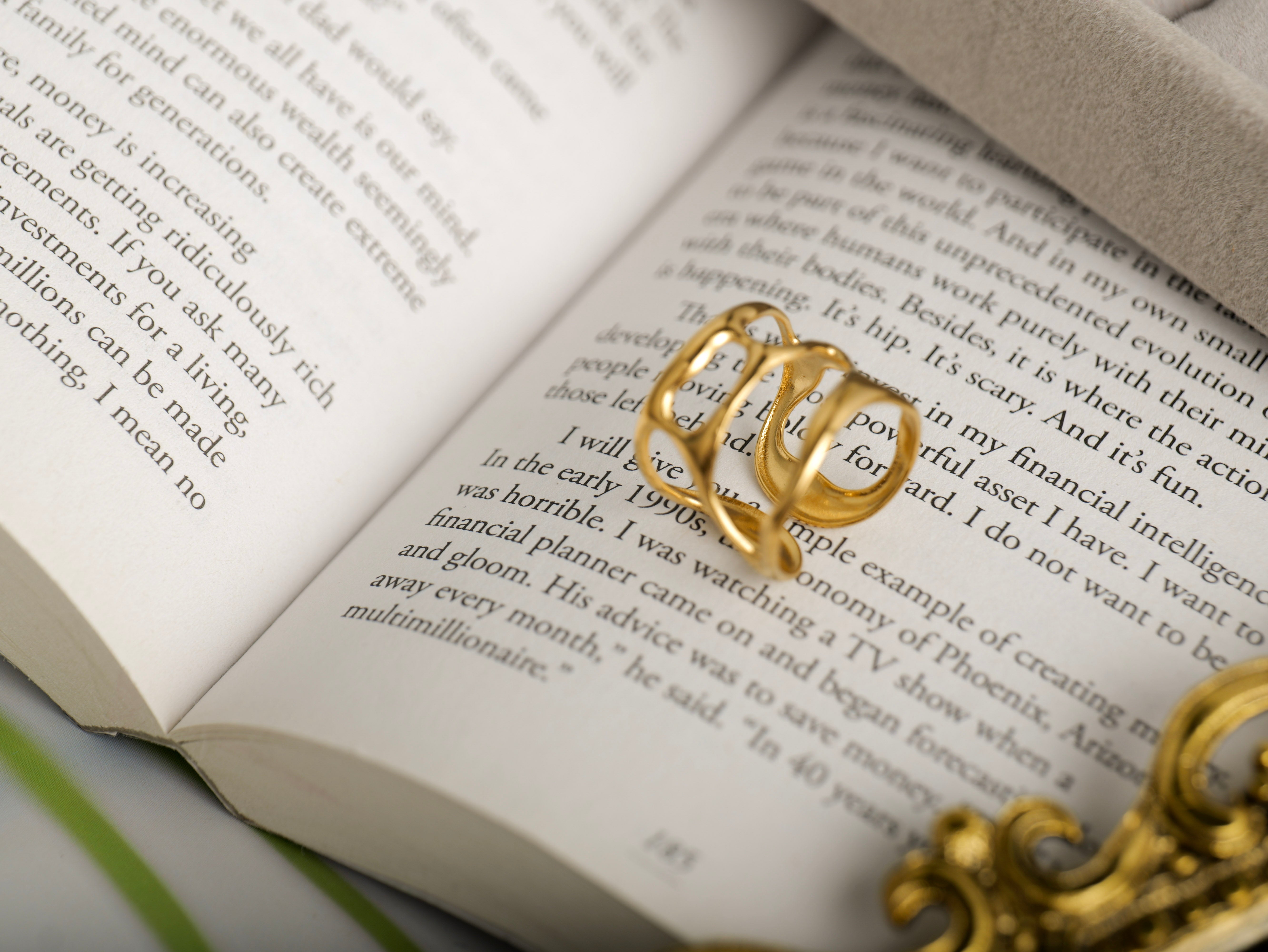 Classic Adjustable Ring | Anti-Tarnish Gold Plated Stainless Steel Finger Ring for Women & Girls