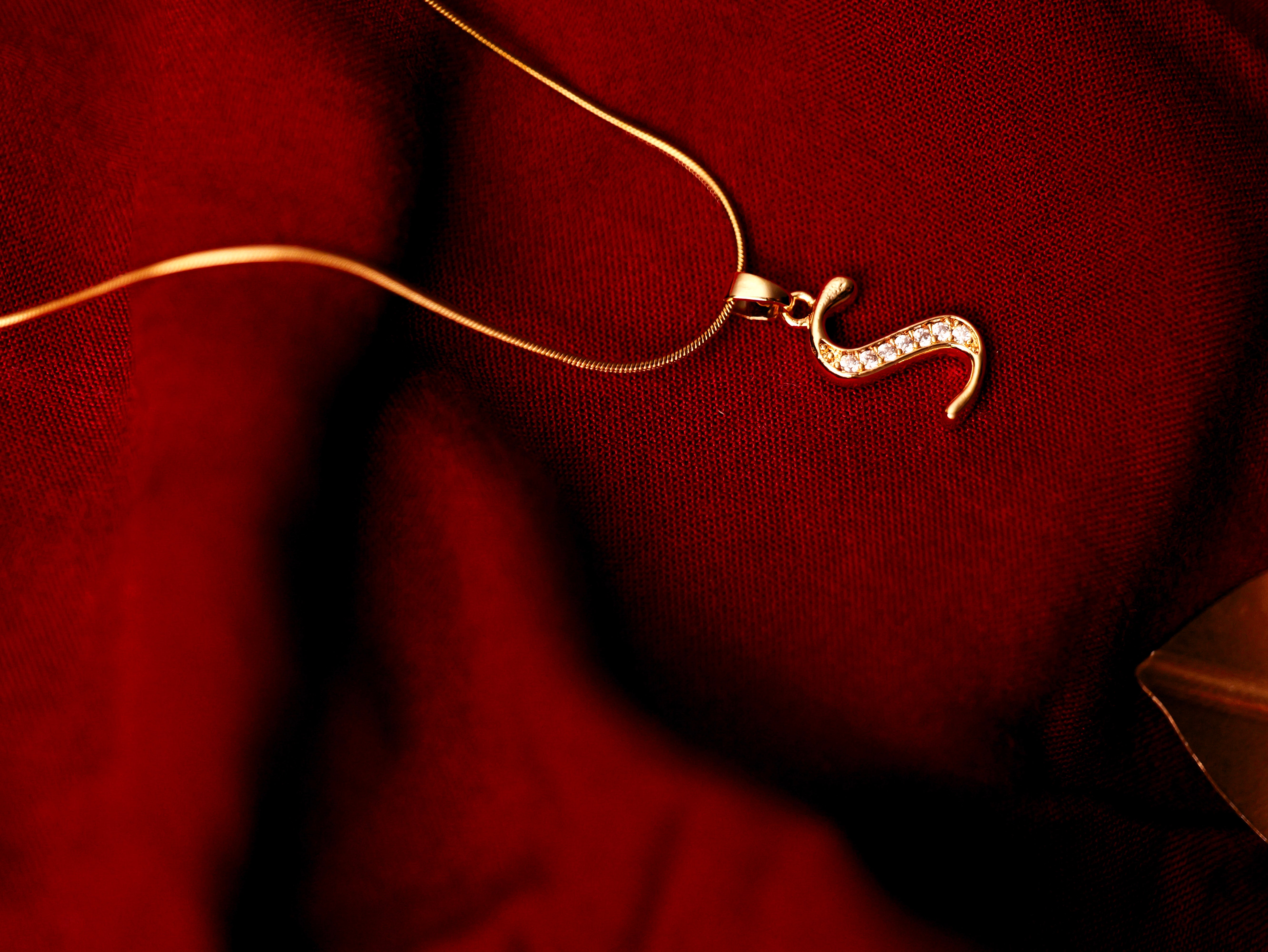 Crystal Initial Pendant Necklace ✨