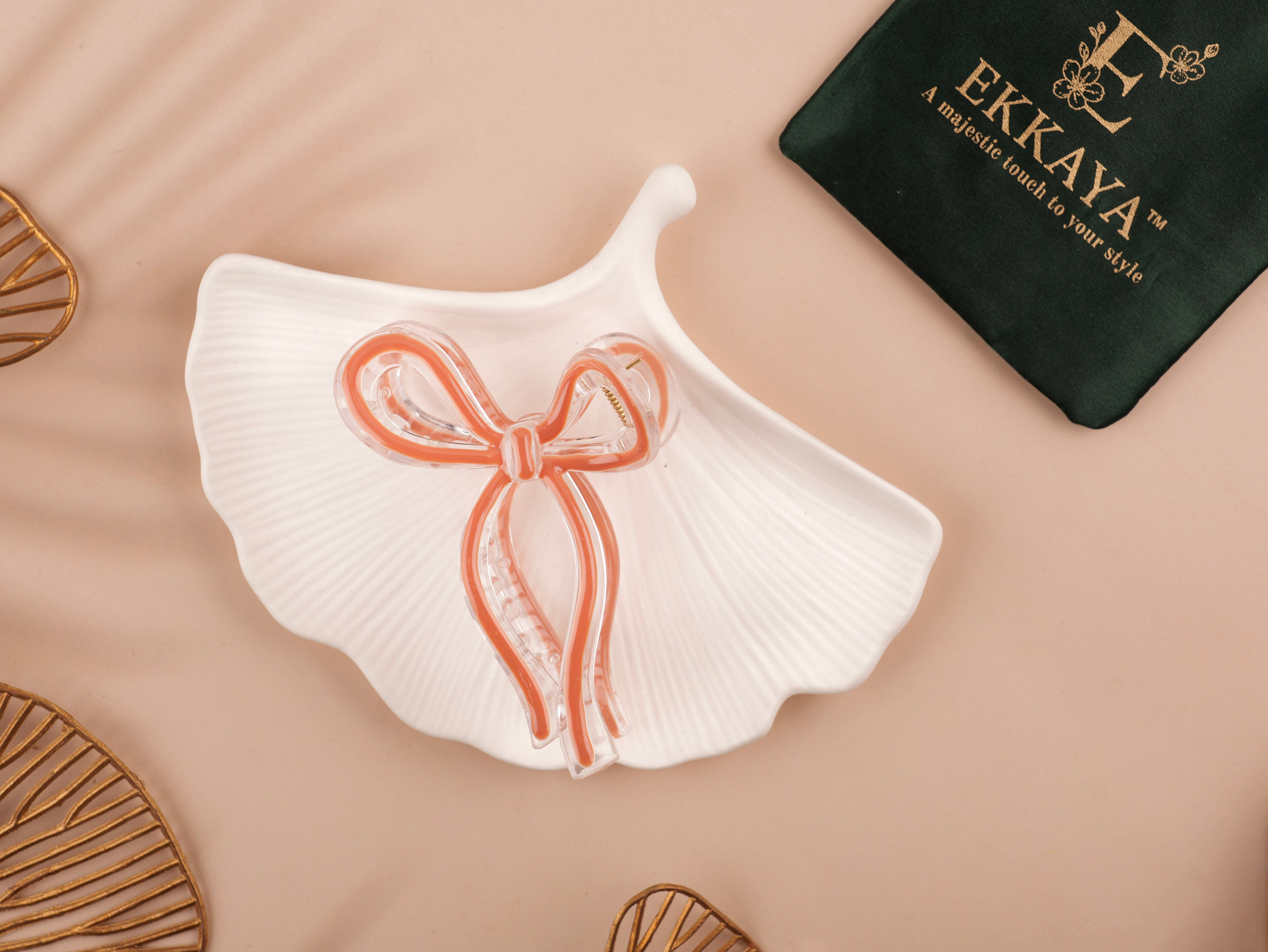 Ribbon Grace Statement Claw Clip | Elegant Oversized Bow Hair Accessory for Women & Girls | Luxe French-Inspired Hair Clutch