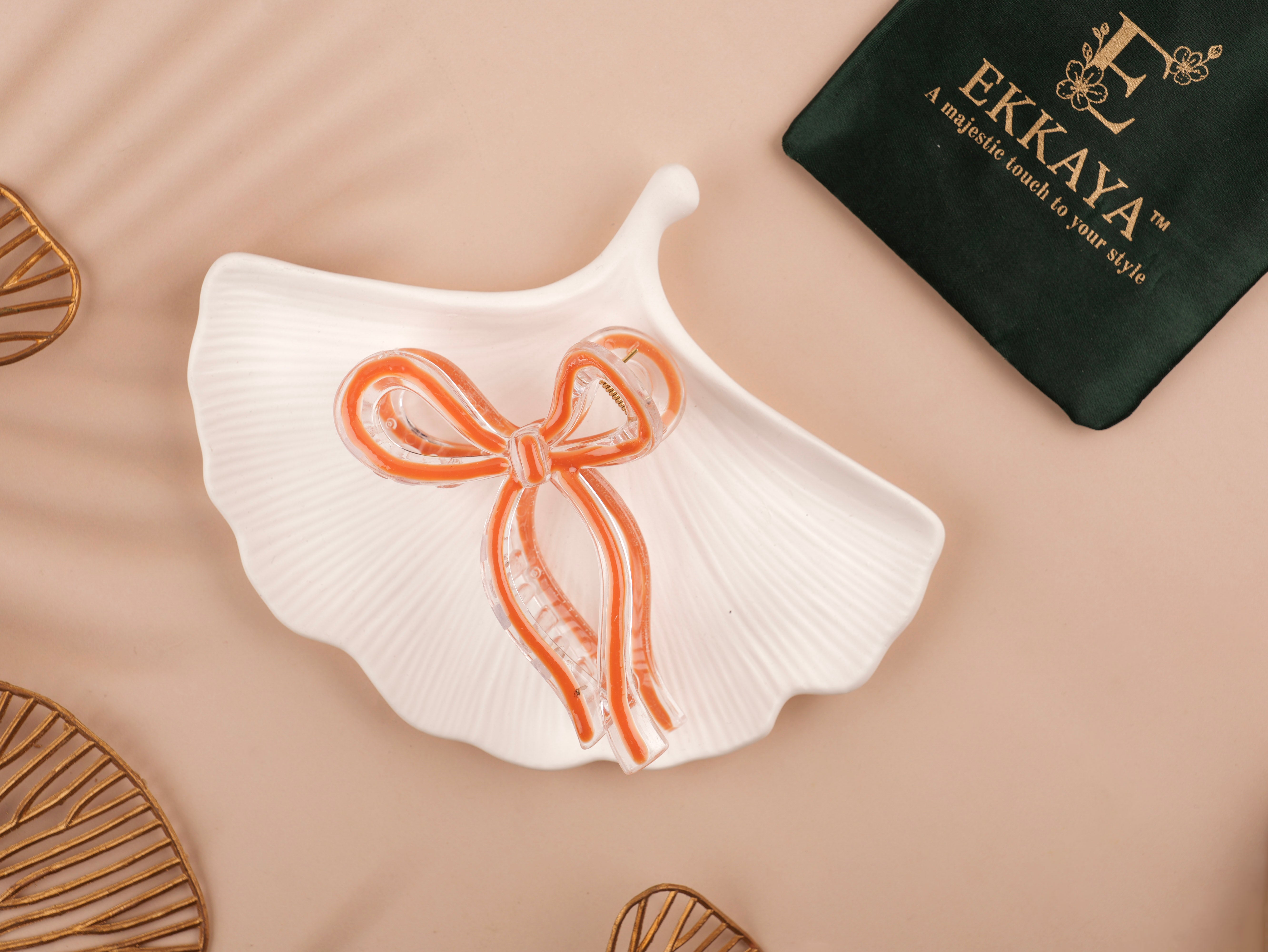 Ribbon Grace Statement Claw Clip | Elegant Oversized Bow Hair Accessory for Women & Girls | Luxe French-Inspired Hair Clutch