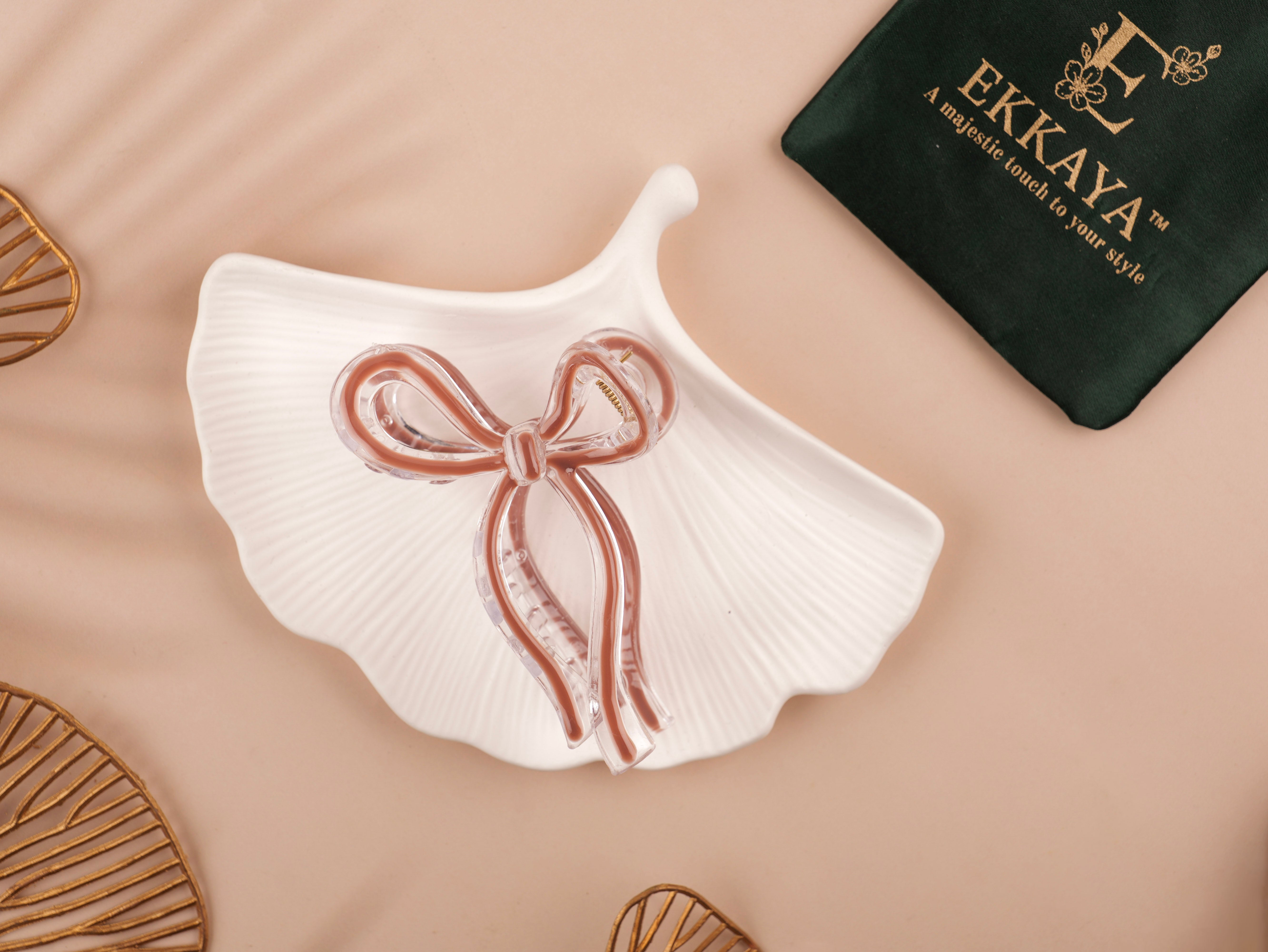 Ribbon Grace Statement Claw Clip | Elegant Oversized Bow Hair Accessory for Women & Girls | Luxe French-Inspired Hair Clutch