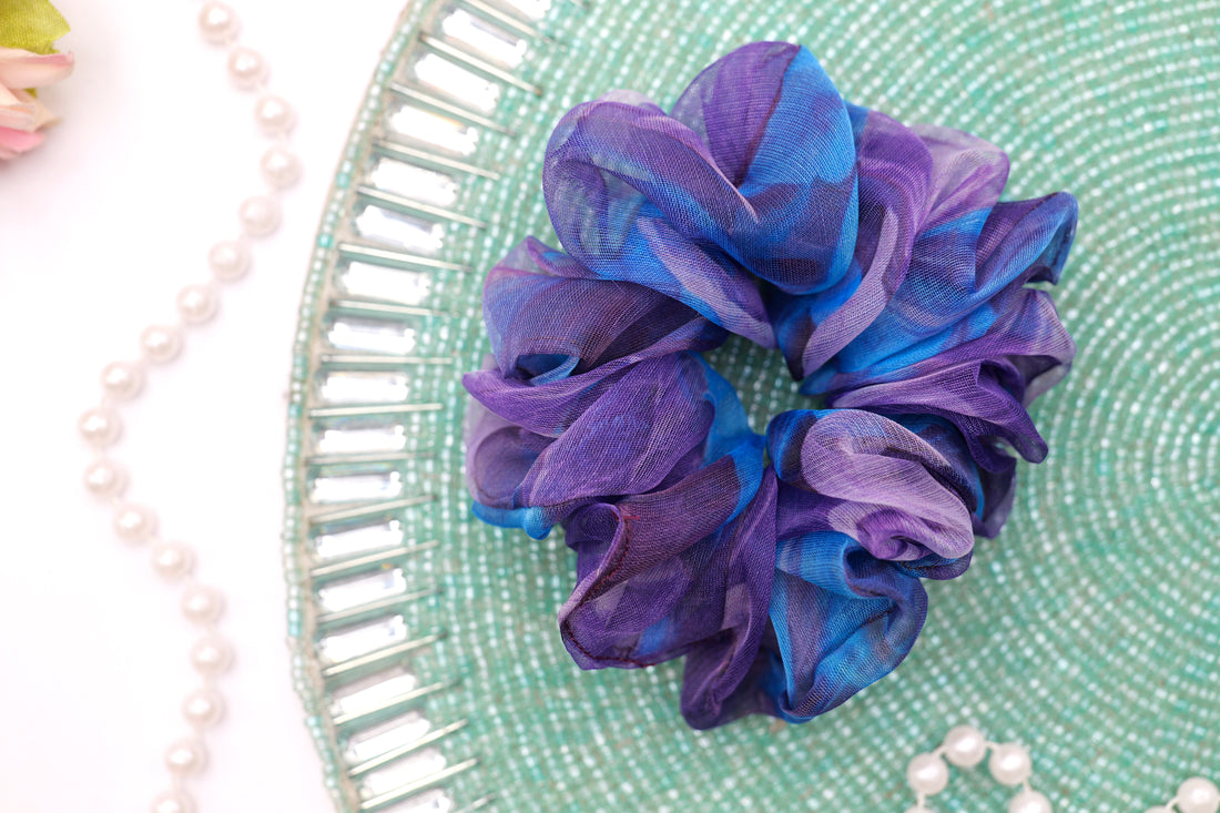 Floral Breeze Organza Scrunchie