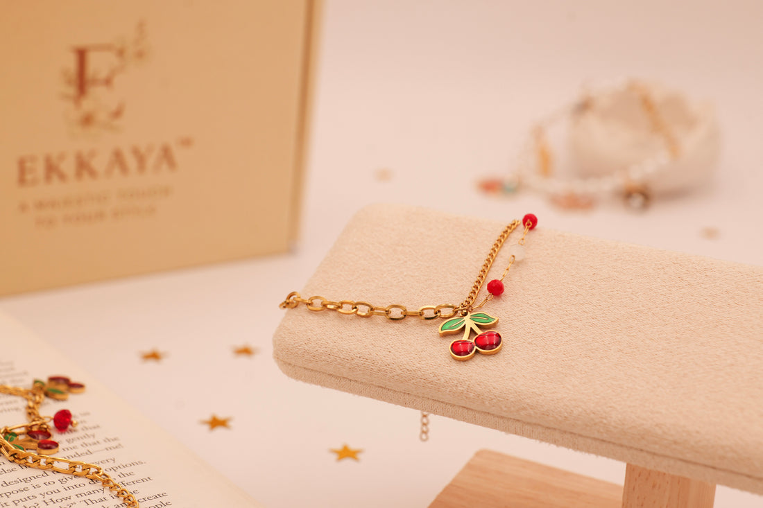 Cherry Charm Gold Bracelet