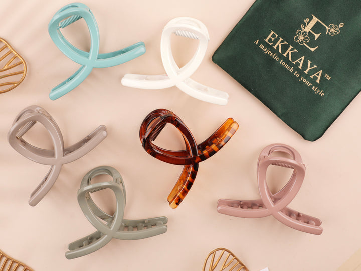 Xiuxe Twist Hair Claw | Elegant Twisted Design Claw Clip for Women & Girls