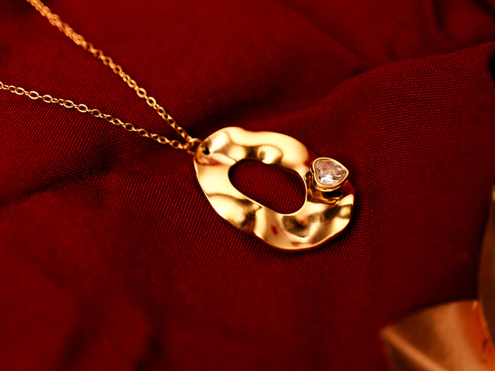 Golden Aura Pendant Necklace