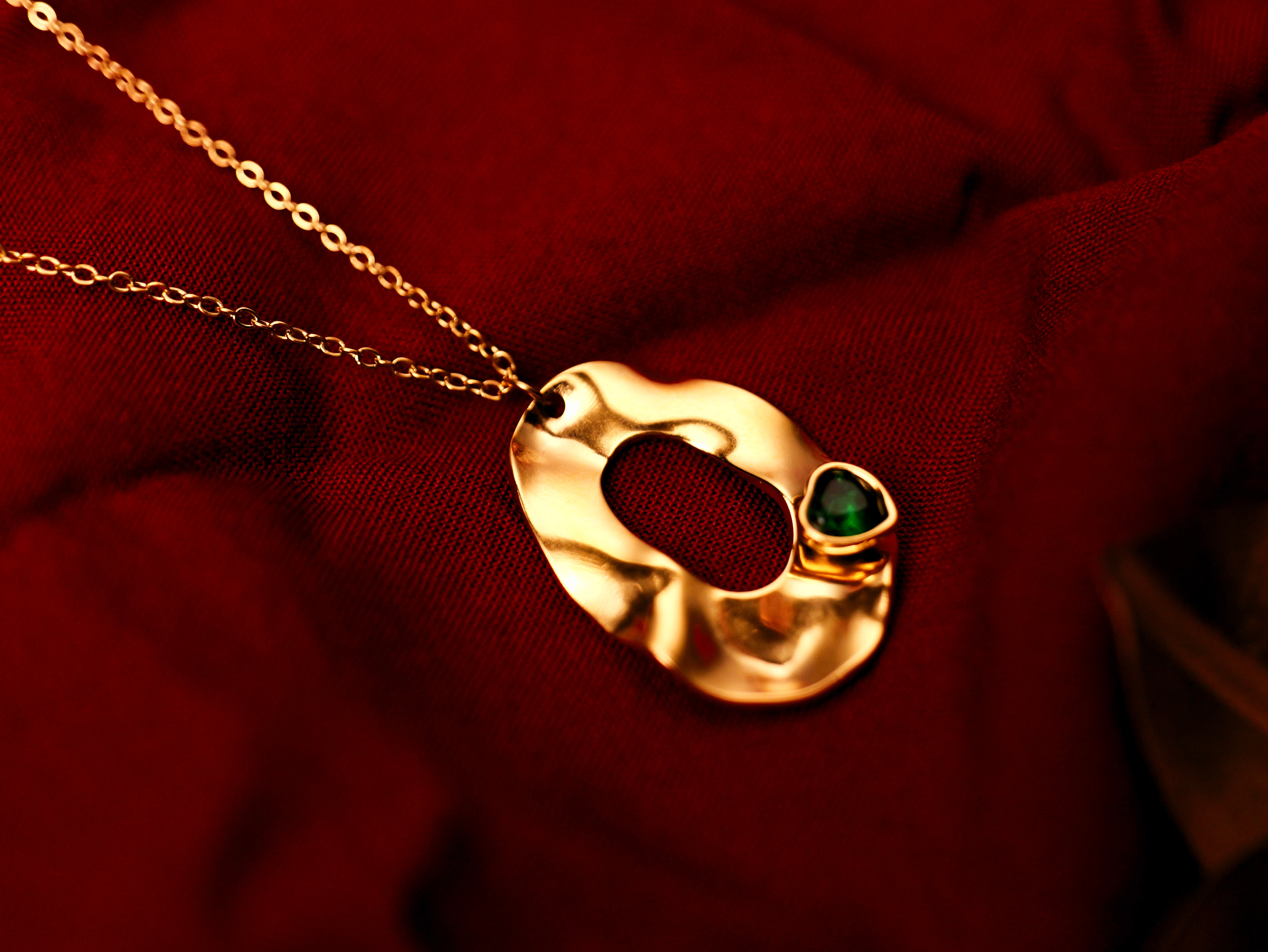 Golden Aura Pendant Necklace