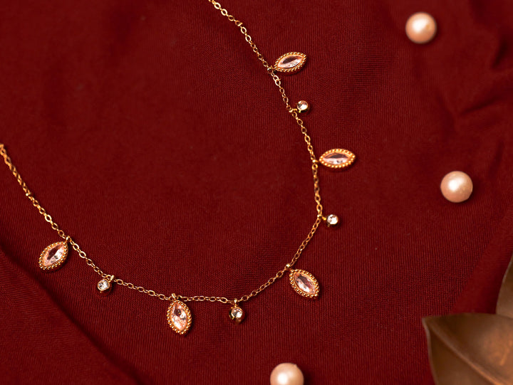 Elegant Gold-Plated Leaf Charm Necklace