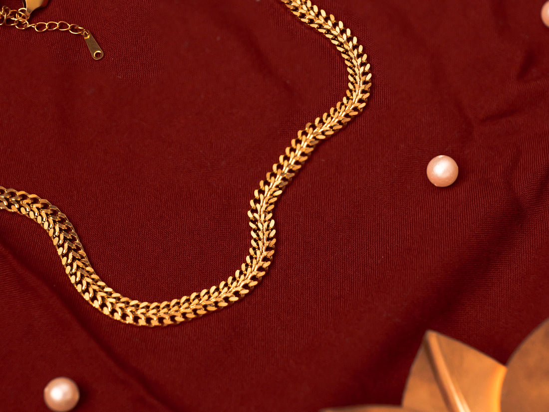 Classic Gold Flat Chain Necklace