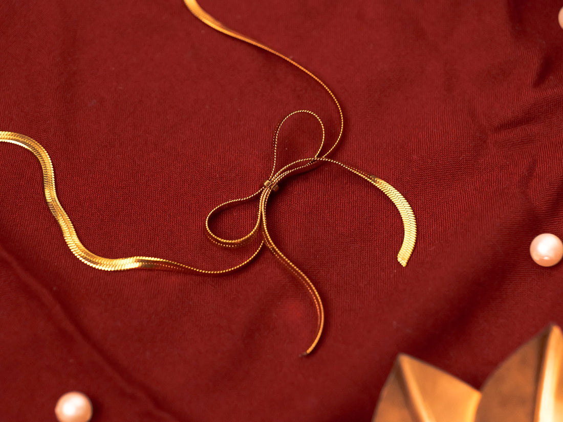 Elegant Gold Flat Chain Necklace