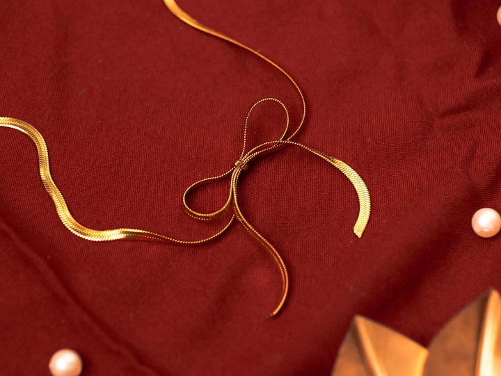 Elegant Gold Flat Chain Necklace