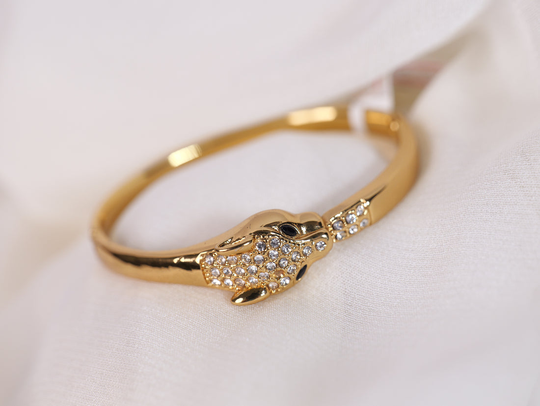 Gold Fox Head Bracelet