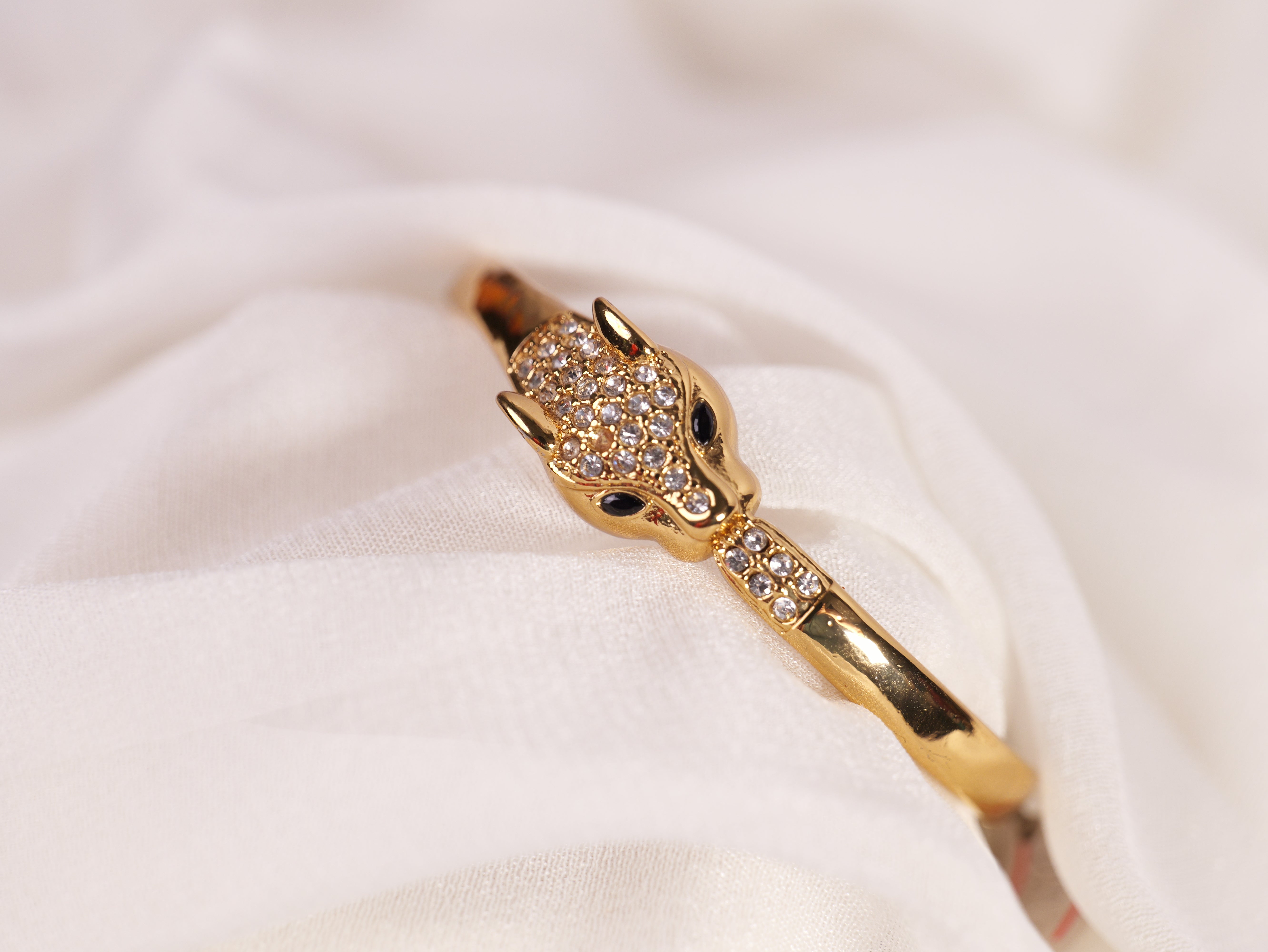 Gold Fox Head Bracelet