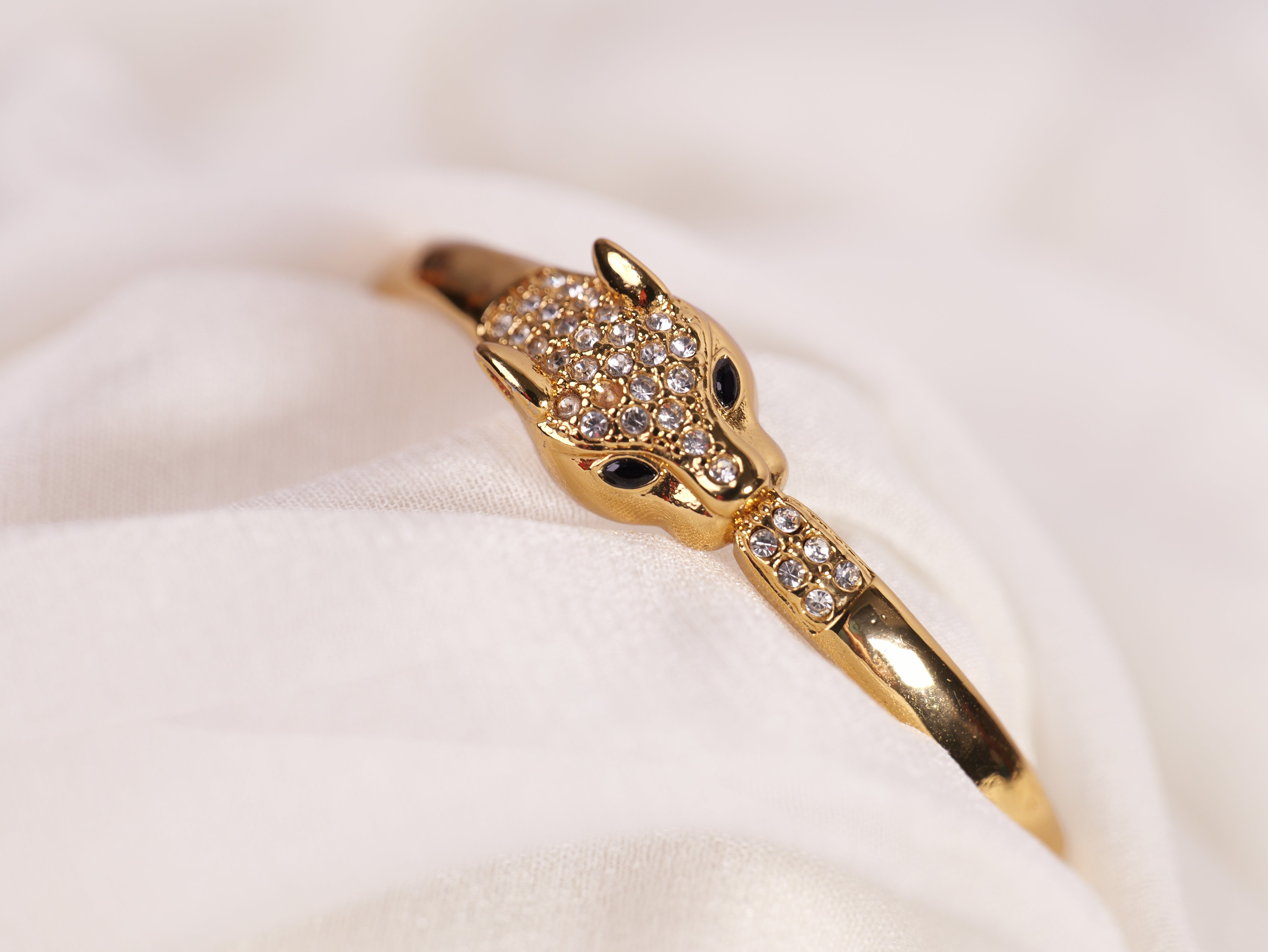 Gold Fox Head Bracelet