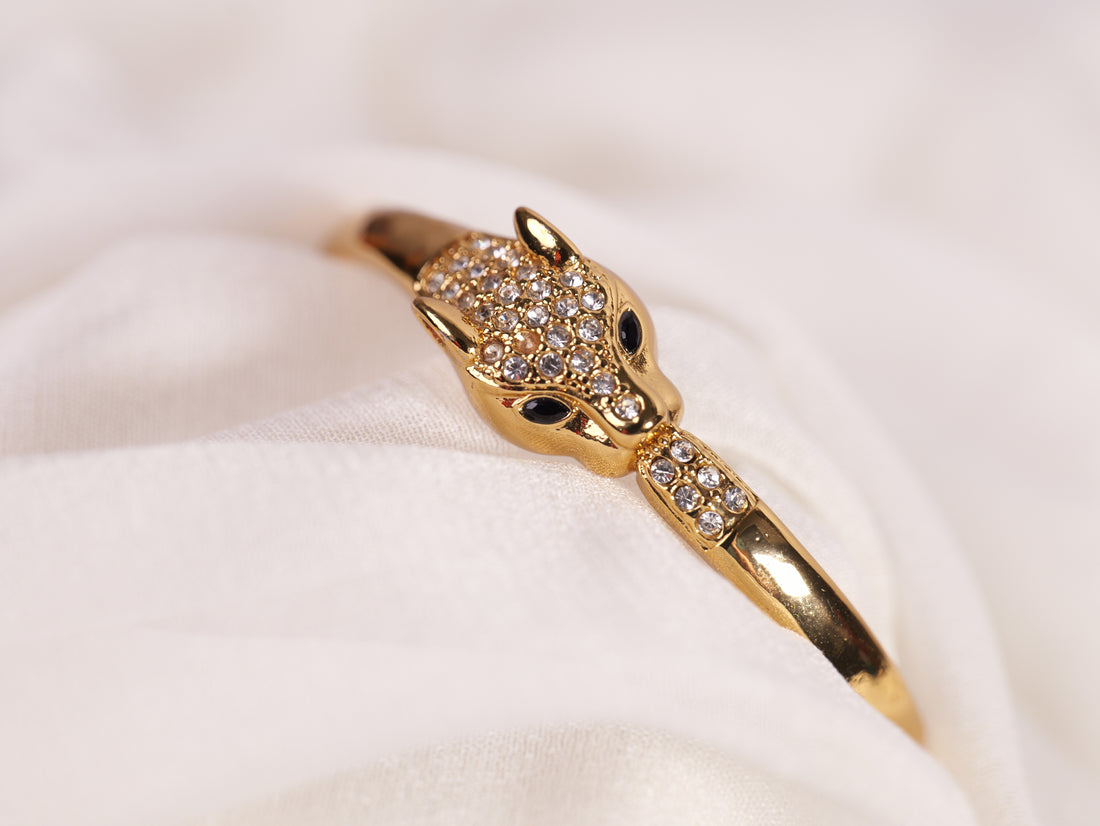 Gold Fox Head Bracelet