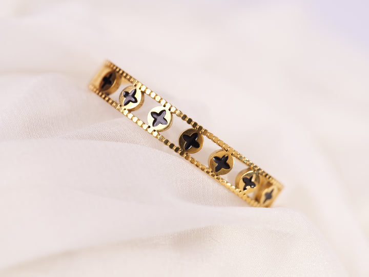 Gold Clover Cutout Bracelet