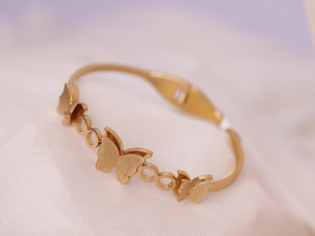 Butterfly Charm Gold Bracelet