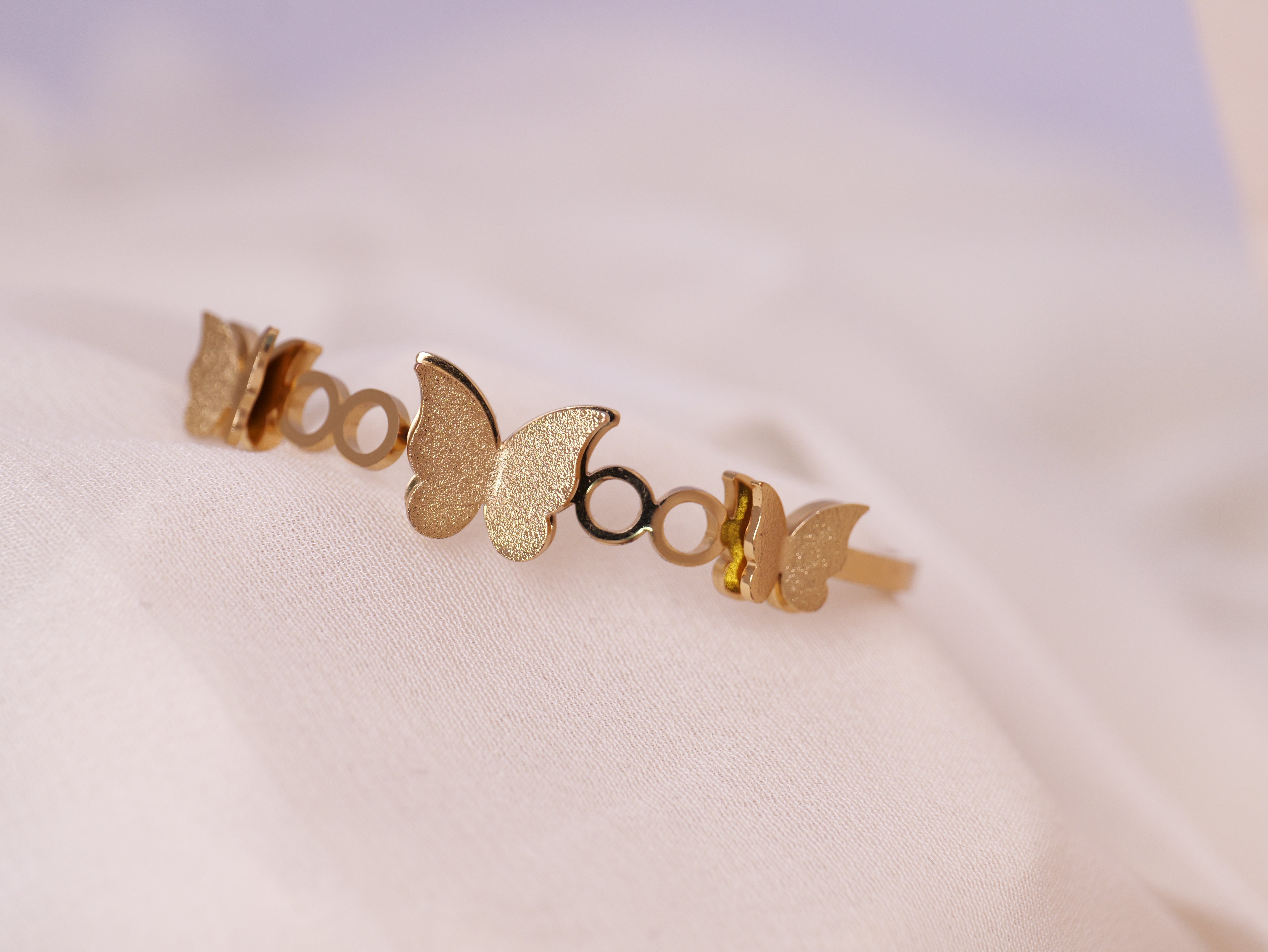 Butterfly Charm Gold Bracelet