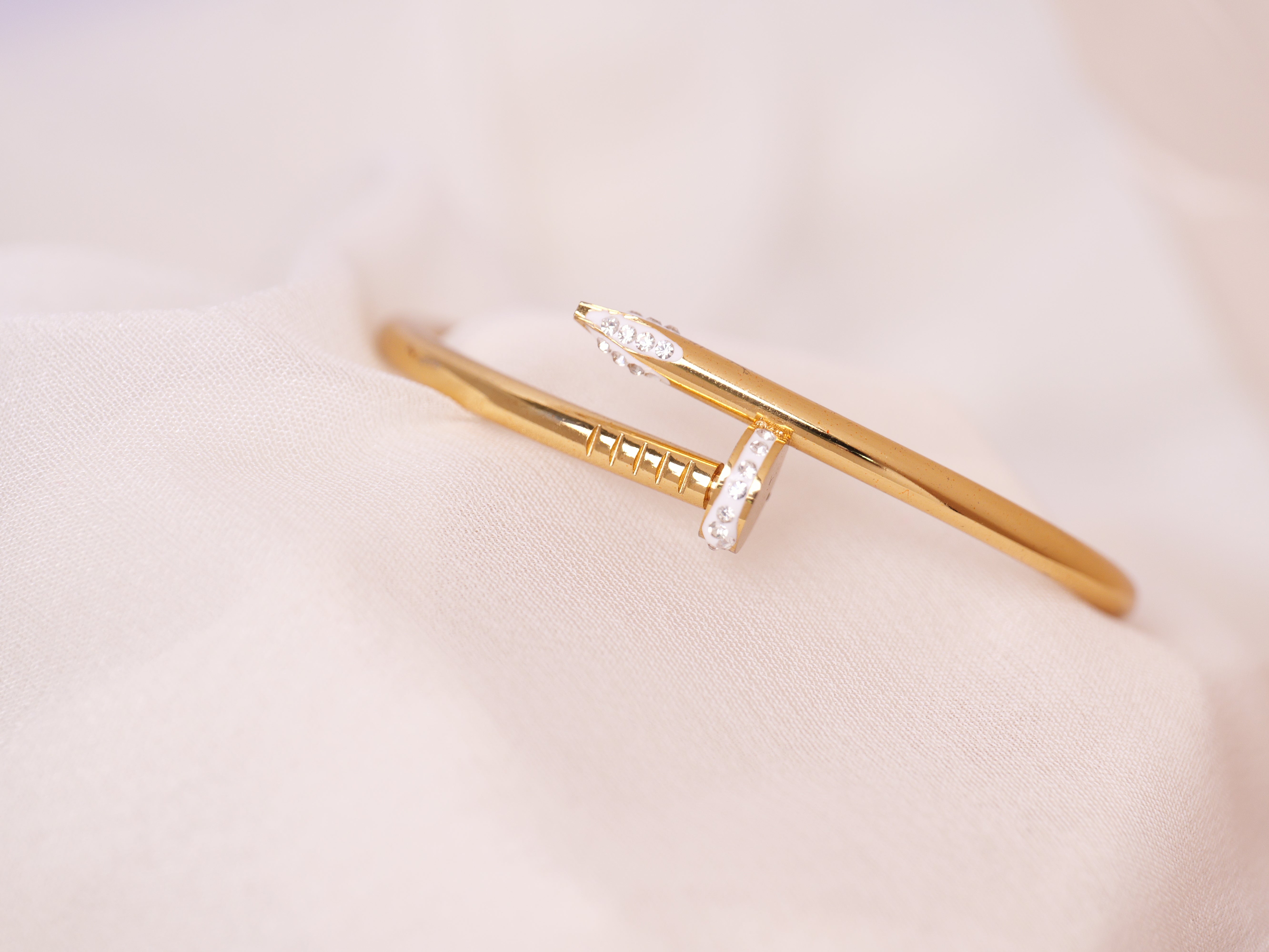 Nail Head Gold Bracelet