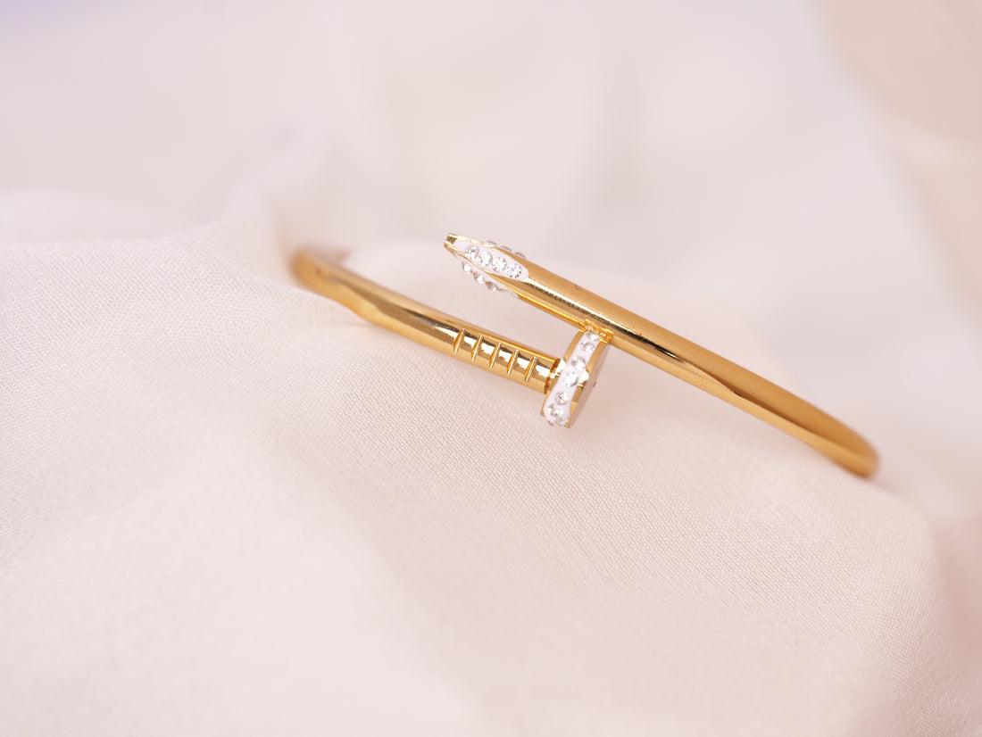 Nail Head Gold Bracelet