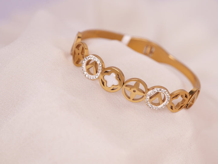 Geometric Charm Gold Bracelet