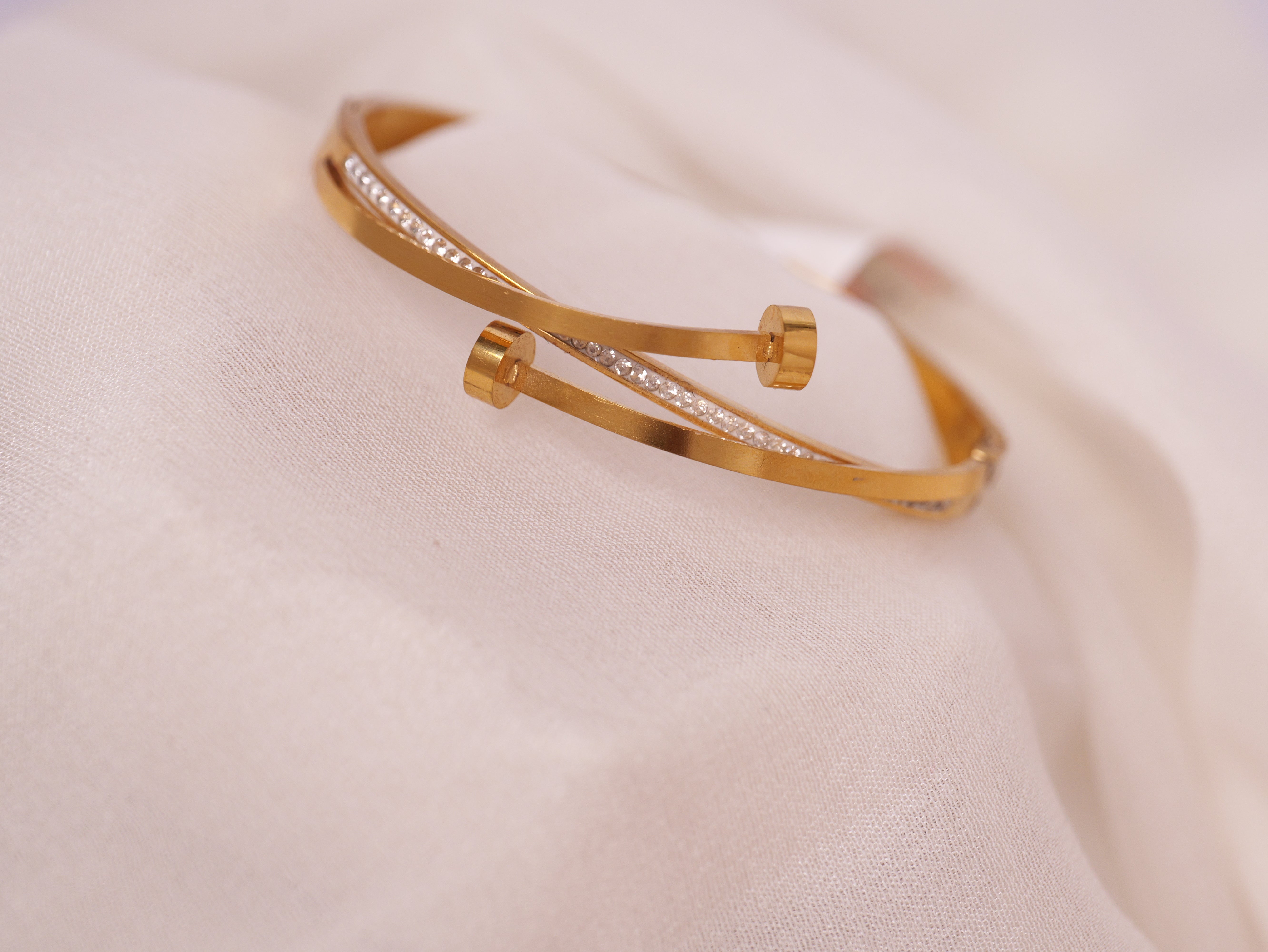 Gold Nail-Inspired Cuff Bracelet