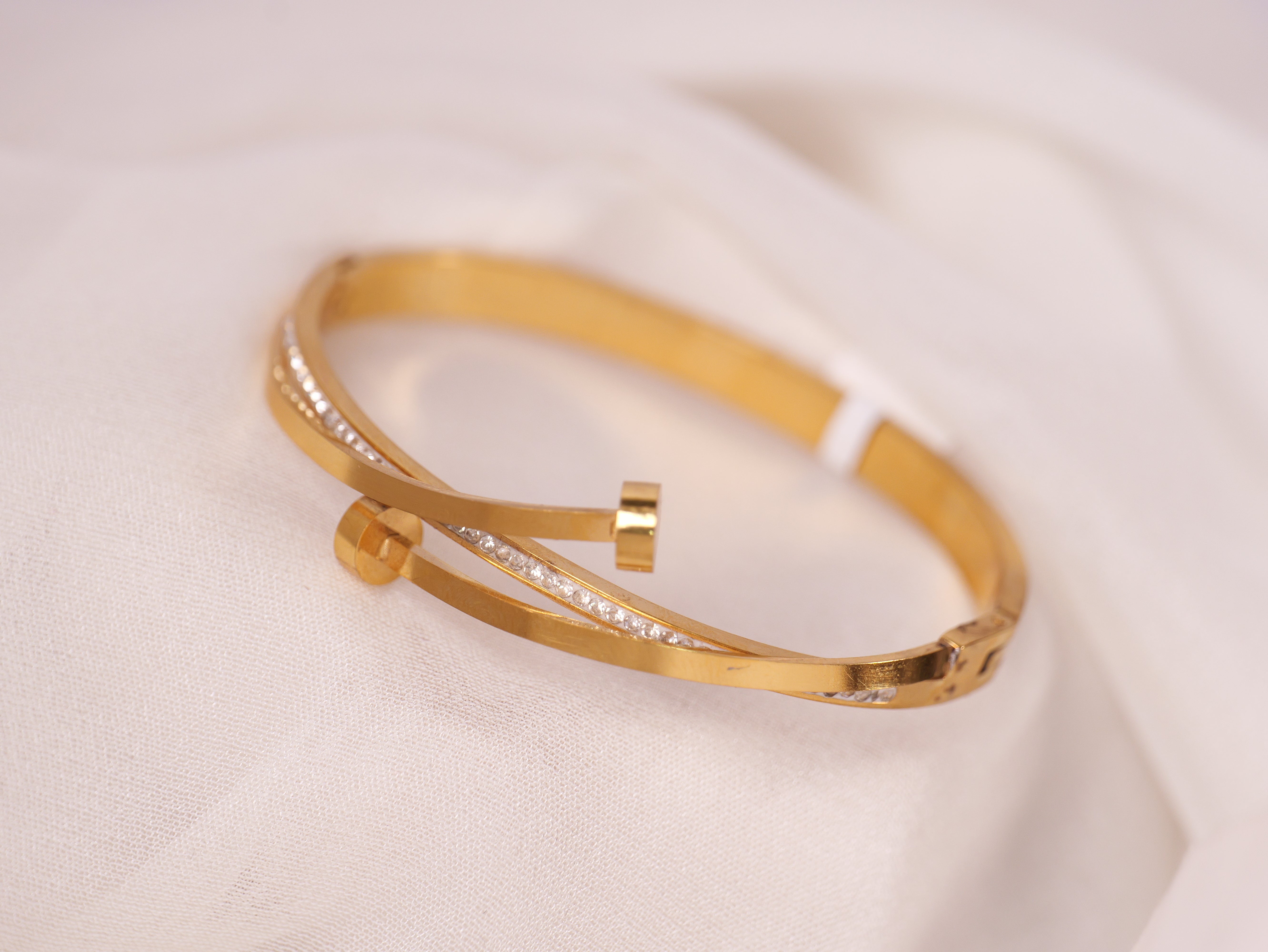 Gold Nail-Inspired Cuff Bracelet