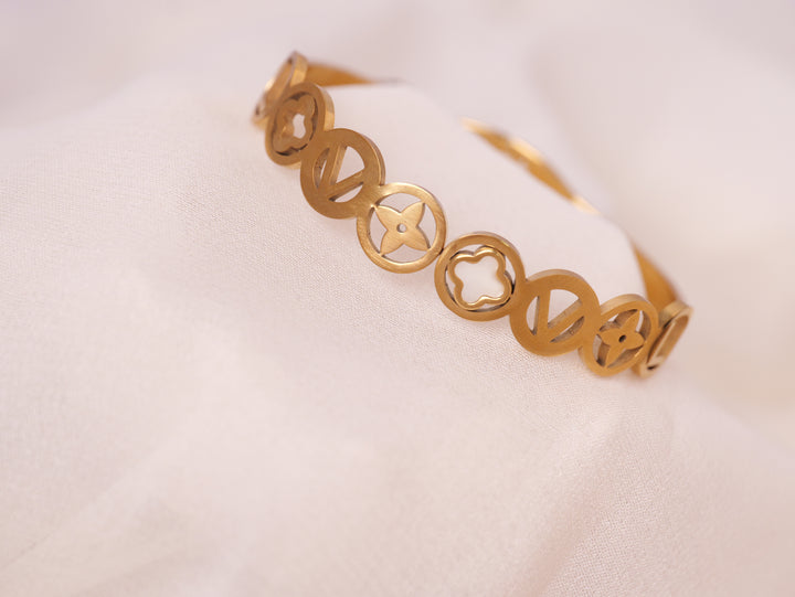 Geometric Gold Cuff Bracelet