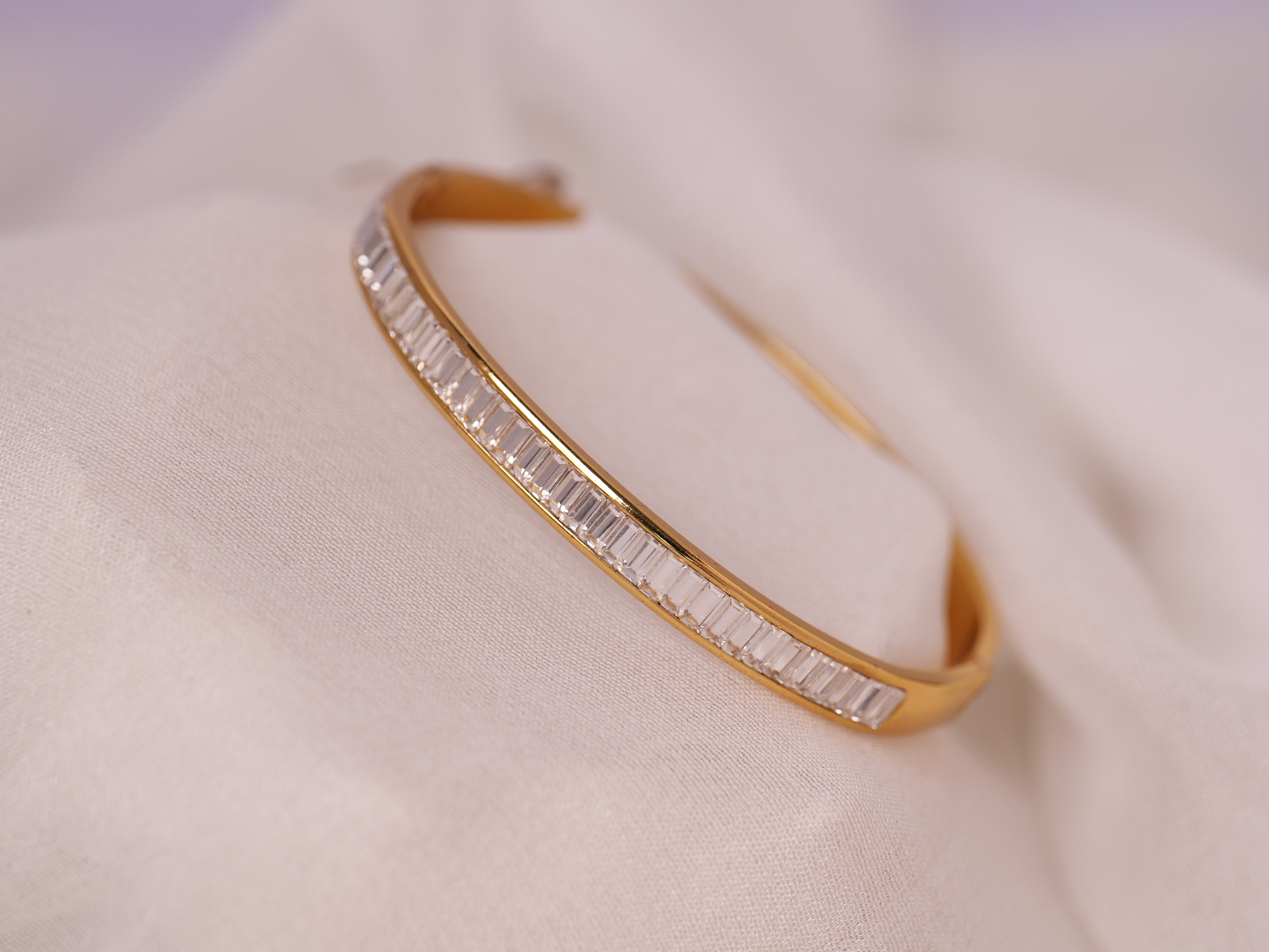 Baguette Elegance Cuff Bracelet