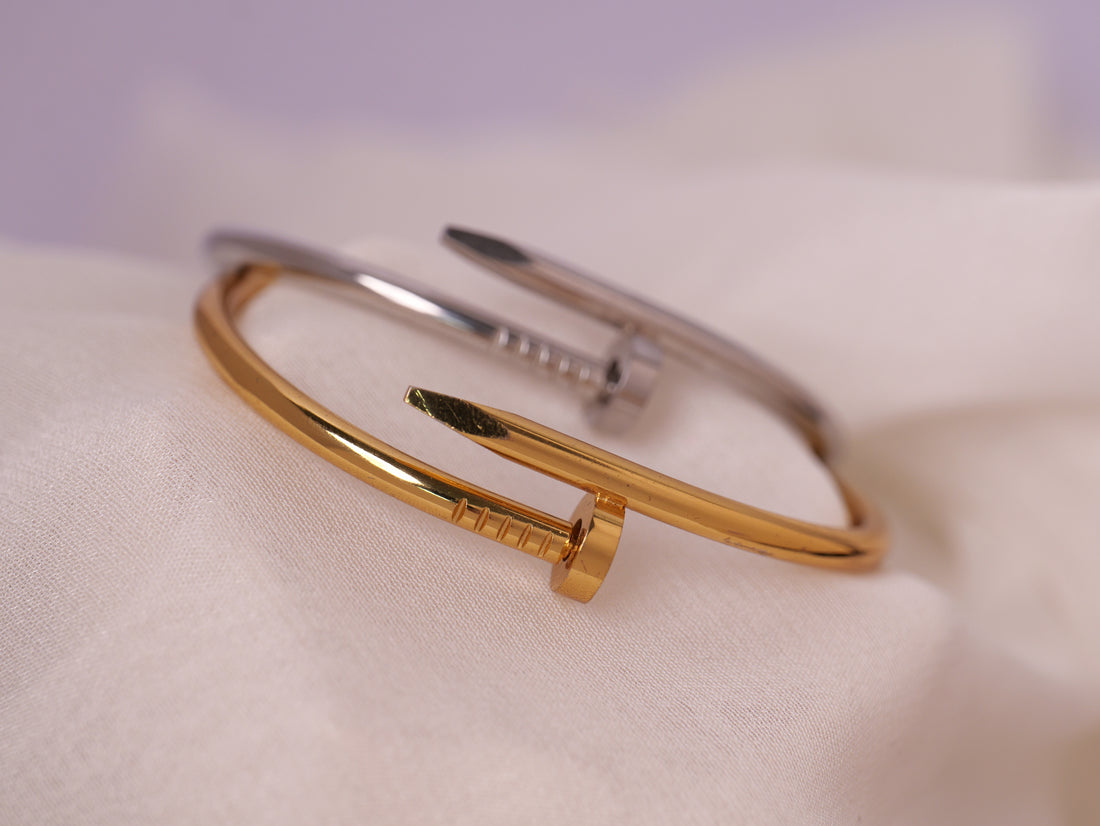 Modern Nail Design Cuff Bracelet