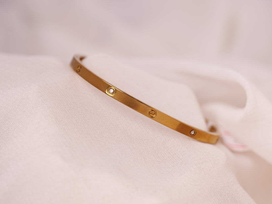 Gold Classic Screw Cuff Bracelet