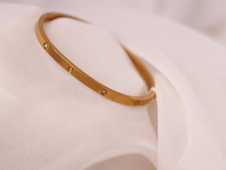 Gold Classic Screw Cuff Bracelet