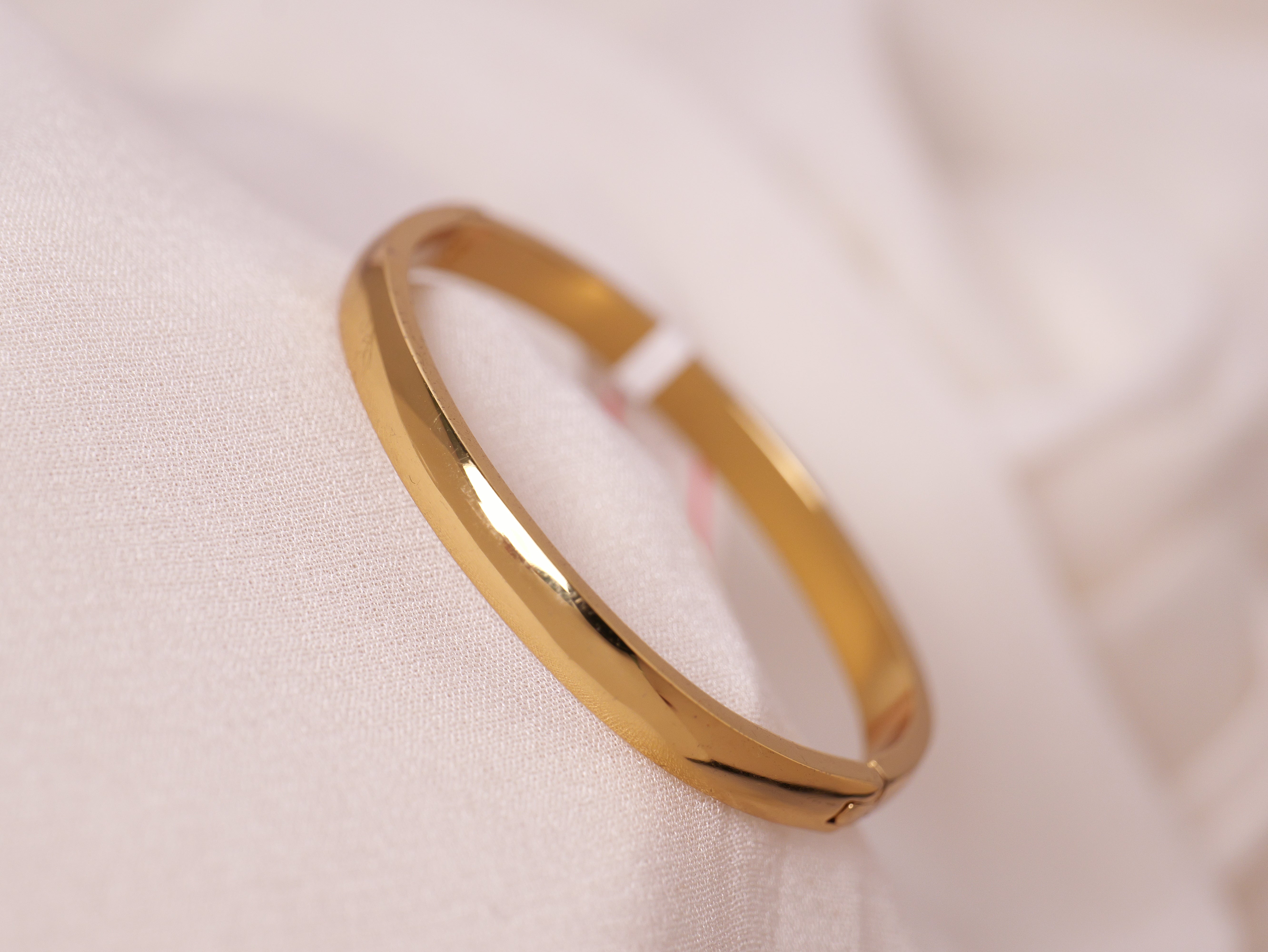 Sleek Classic Gold Cuff Bracelet for Thin Wrist
