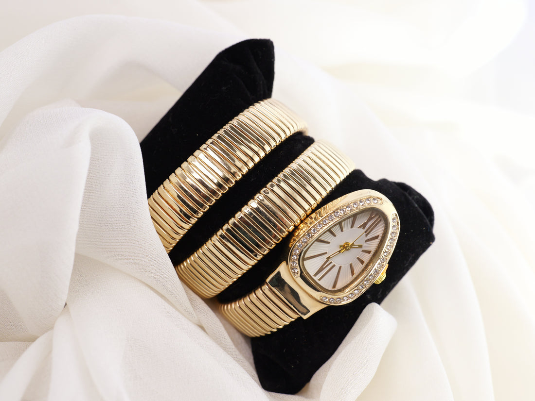 Serpentine Coil Watch Bracelet