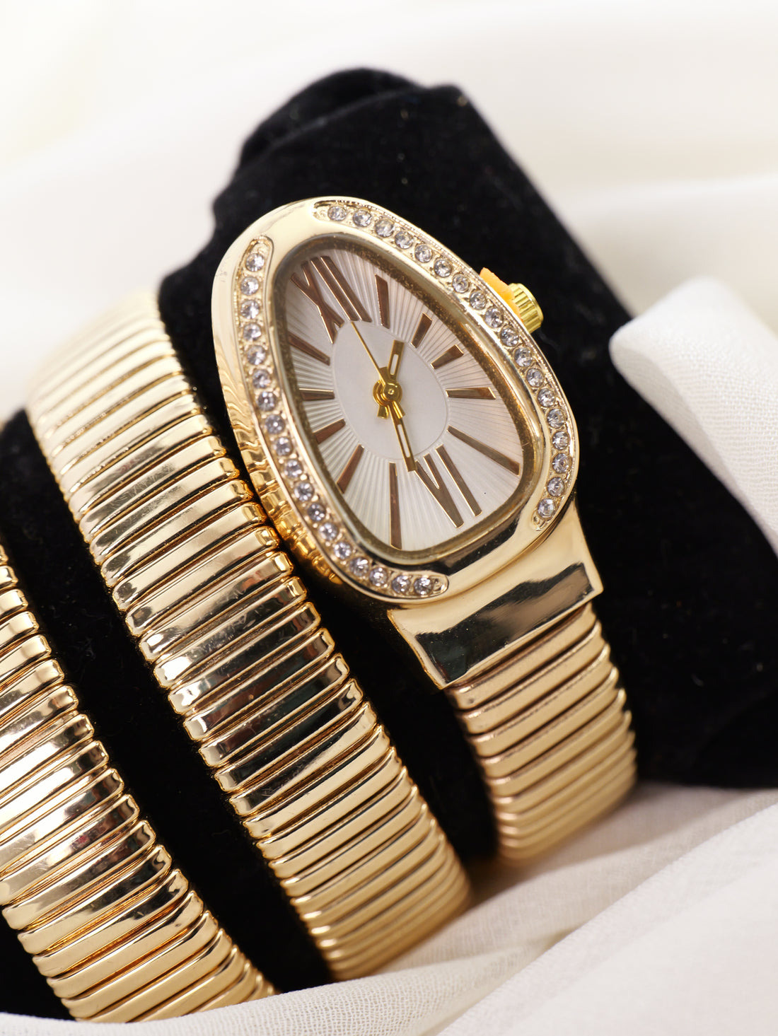 Serpentine Coil Watch Bracelet