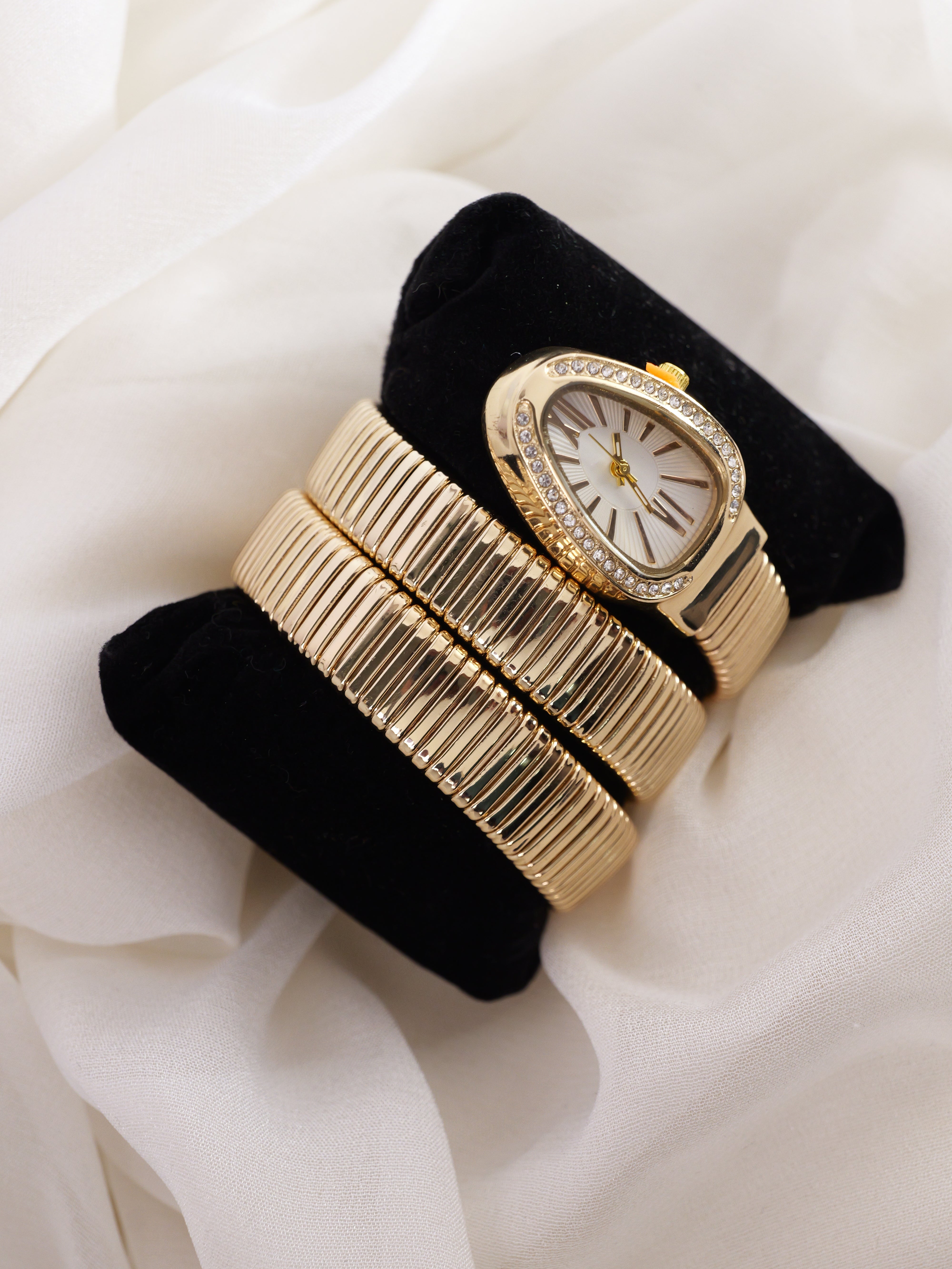 Serpentine Coil Watch Bracelet