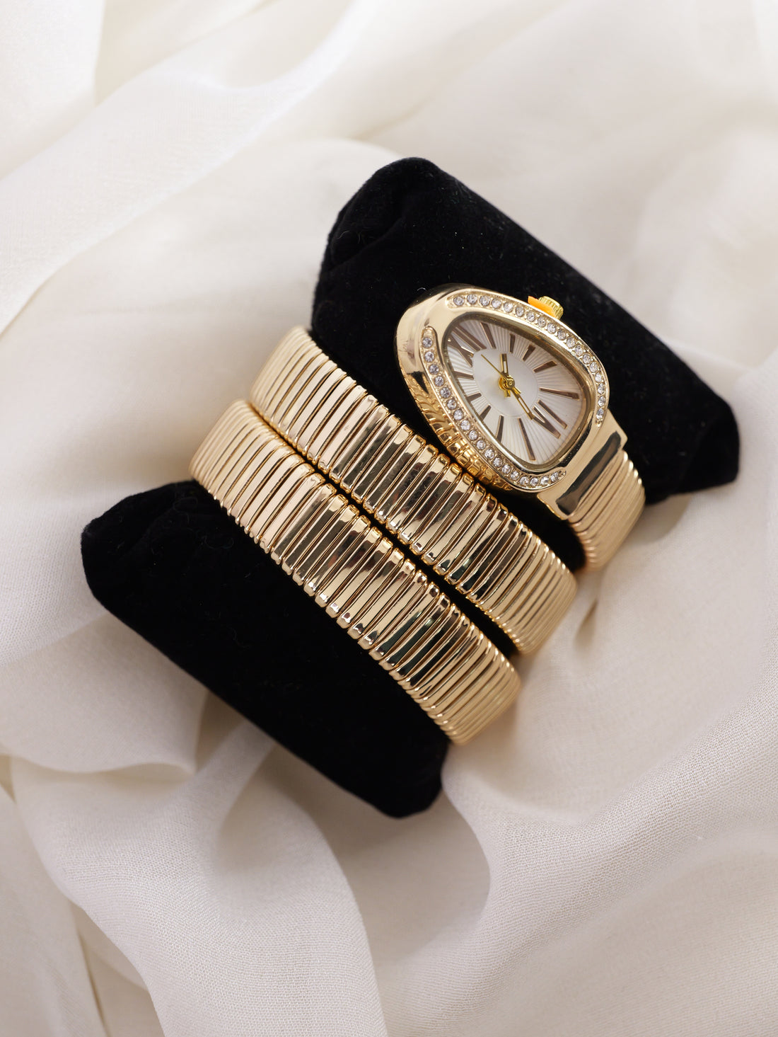 Serpentine Coil Watch Bracelet