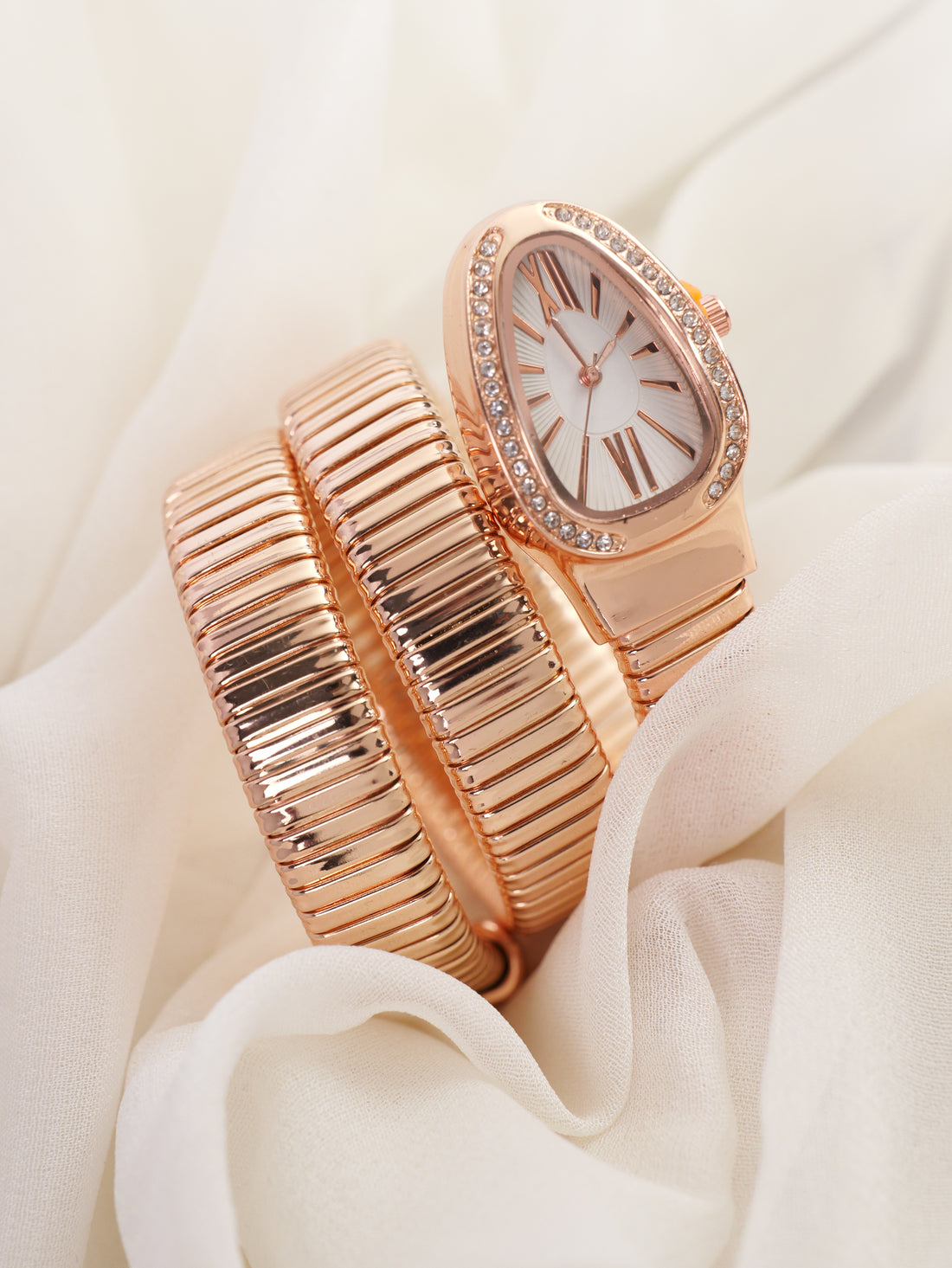 Serpentine Coil Watch Bracelet