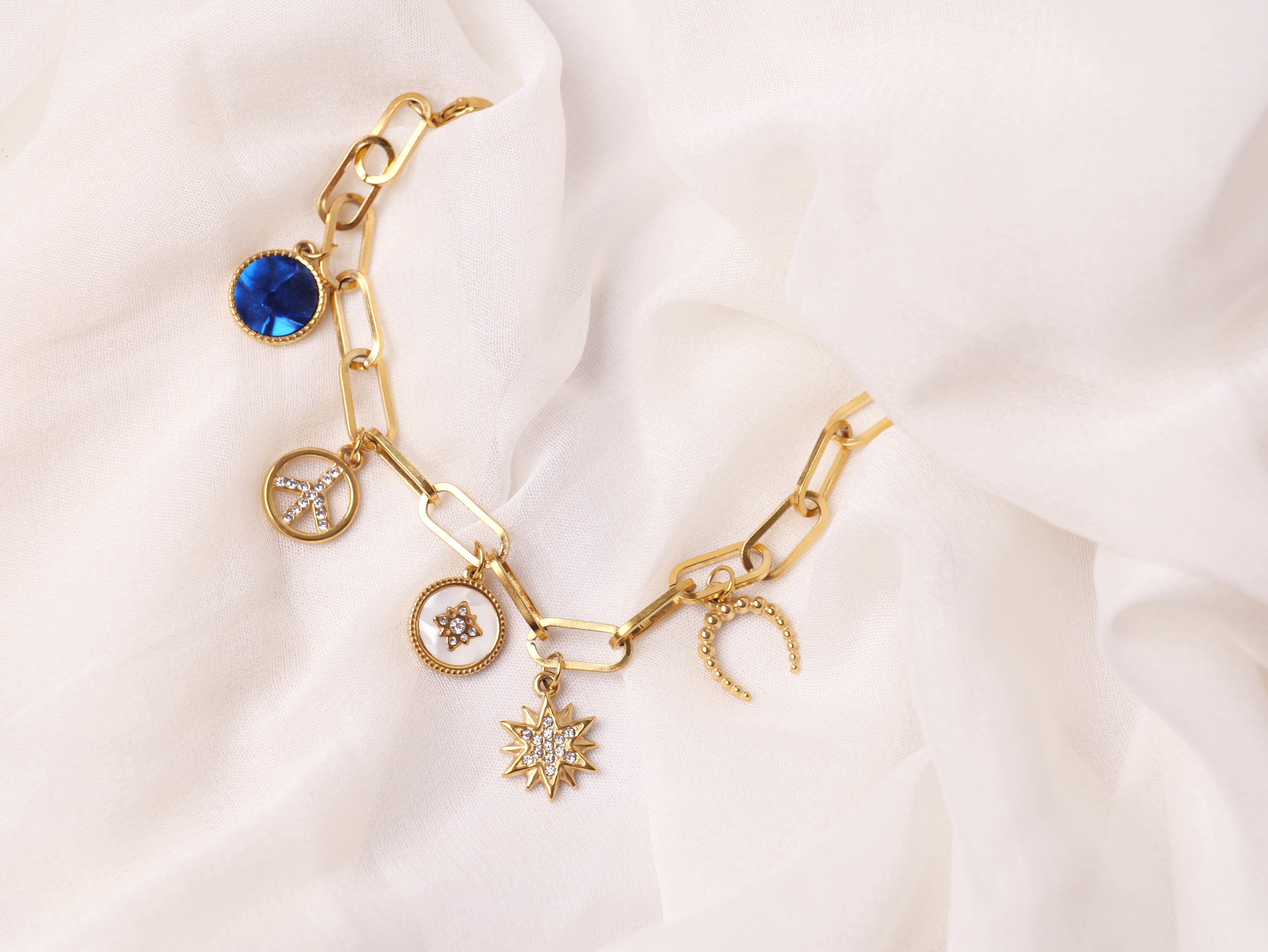Celestial Charm Chain Bracelet