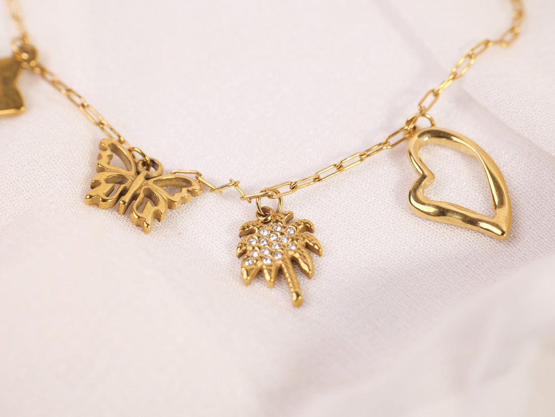 Golden Charm Chain Bracelet