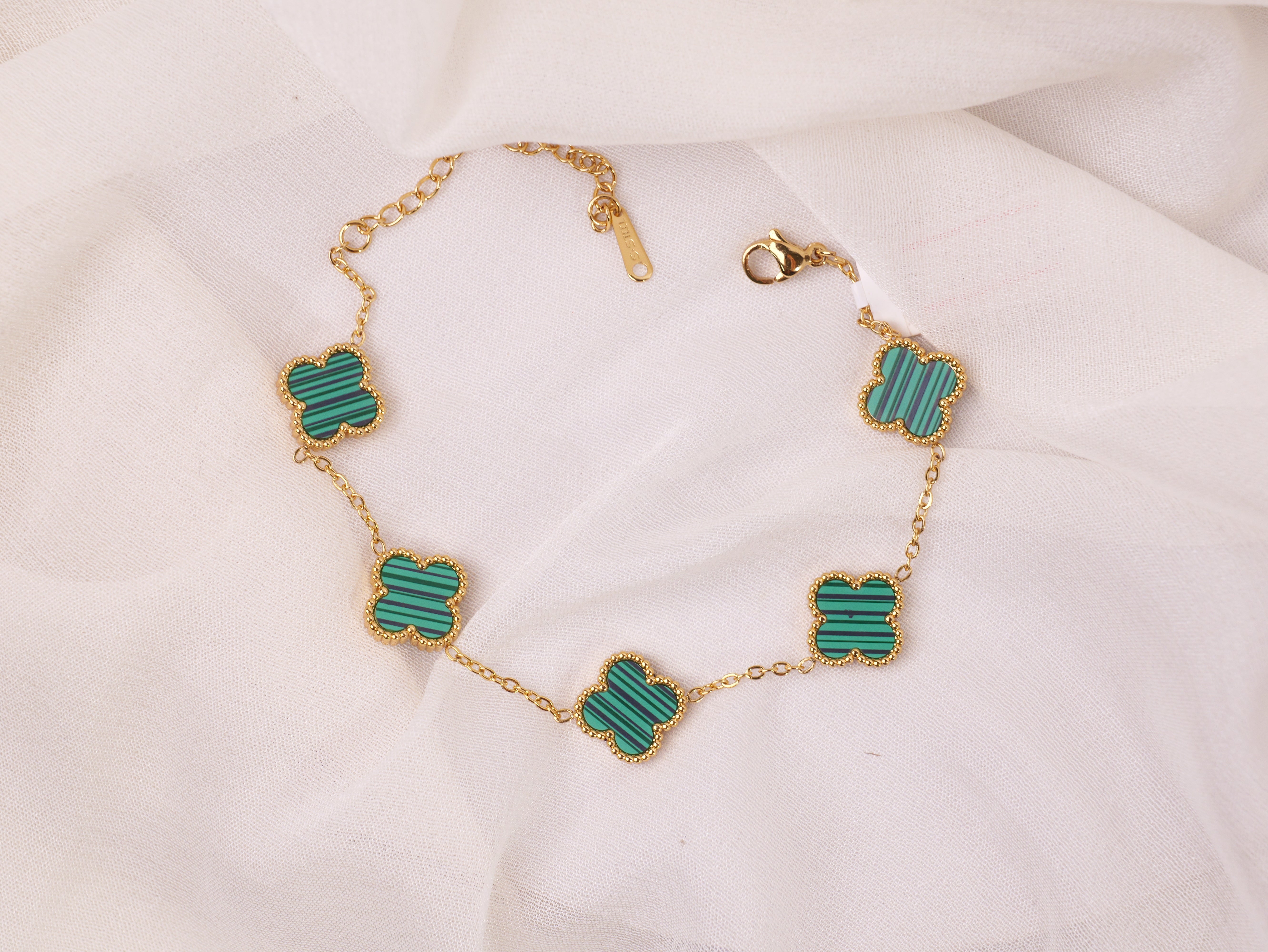 Green Clover Charm Bracelet