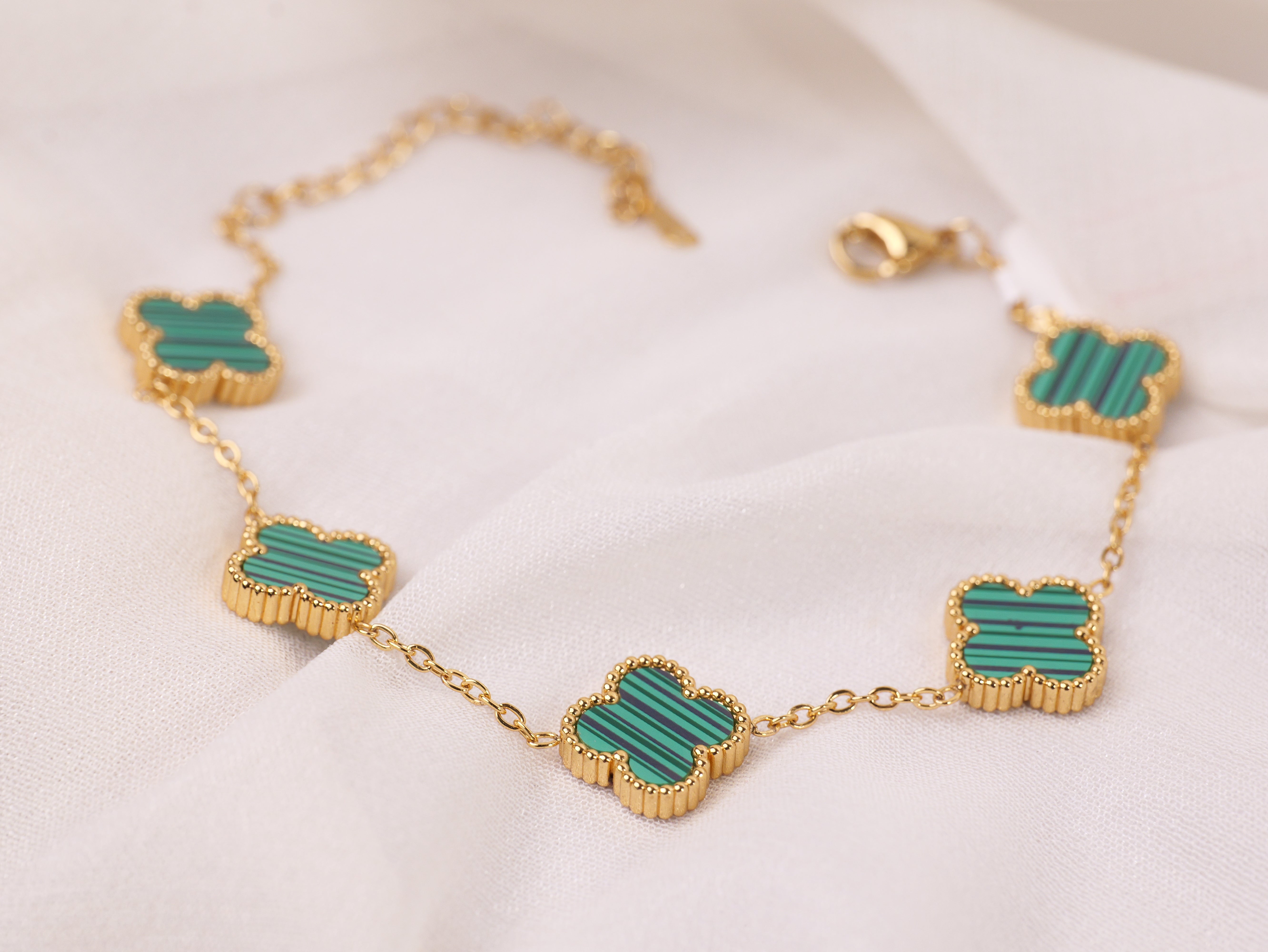 Green Clover Charm Bracelet