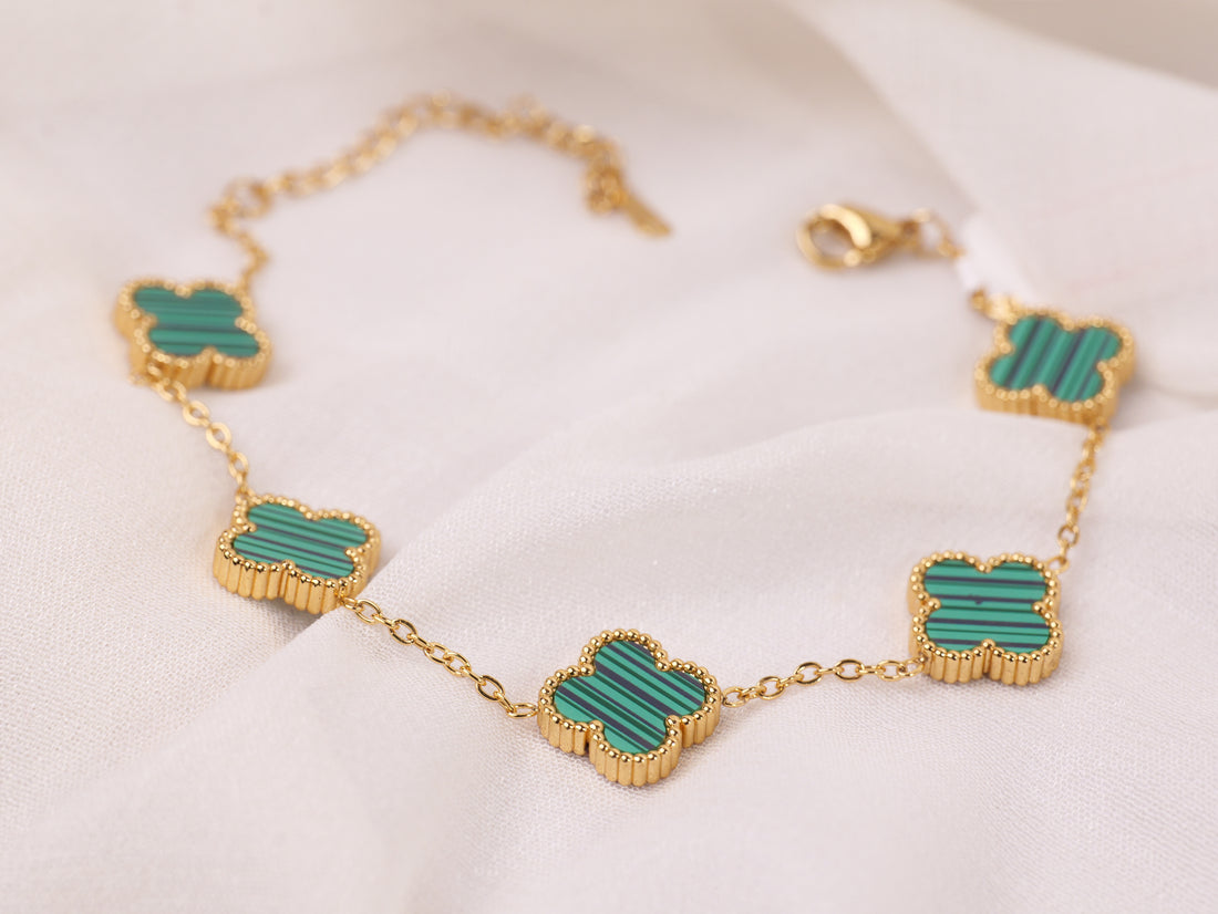 Green Clover Charm Bracelet
