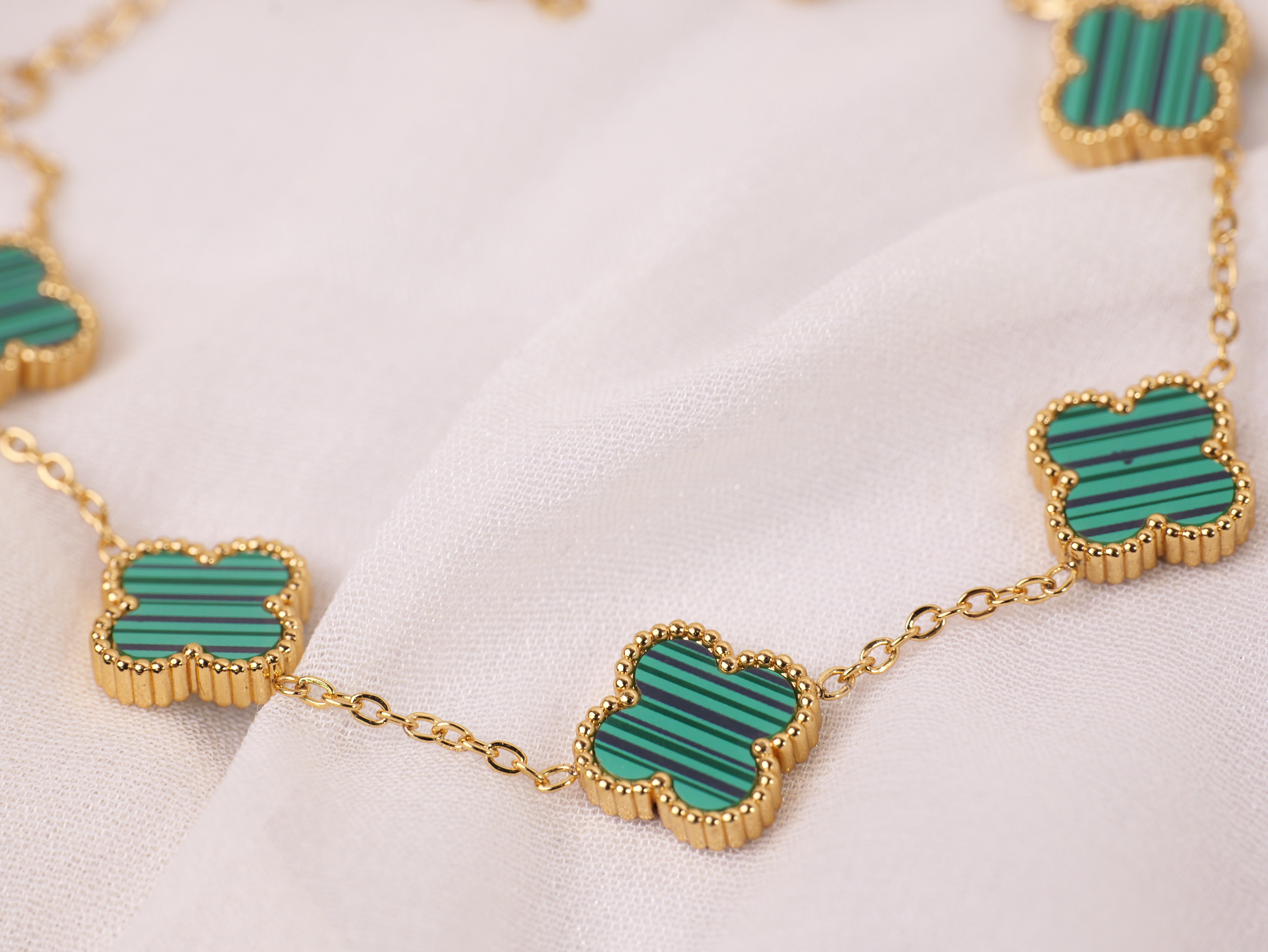 Green Clover Charm Bracelet