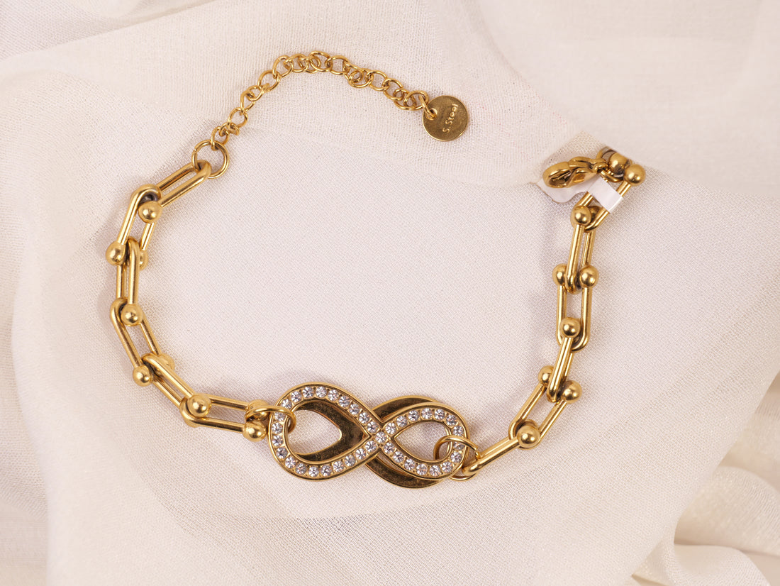 Gold Infinity Chain Bracelet