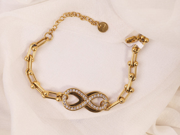 Gold Infinity Chain Bracelet